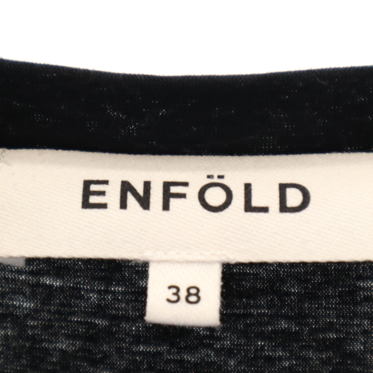 ENFOLD エンフォルド 日本製 ノースリーブ ロングワンピース 38 黒 レディース