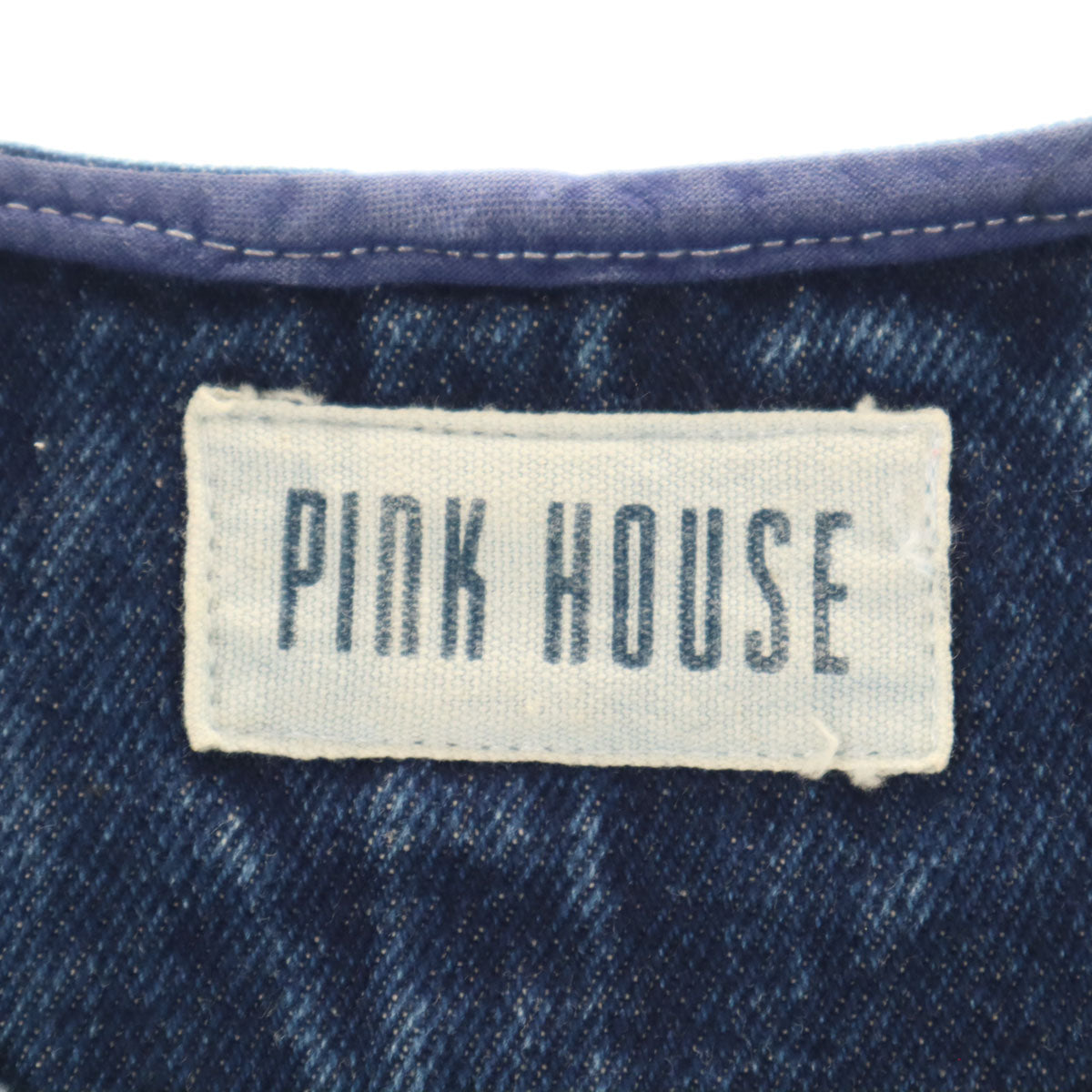 PINK HOUSE ピンクハウス デニム ジャンパースカート インディゴブルー ジーンズ ワンピース レディース
