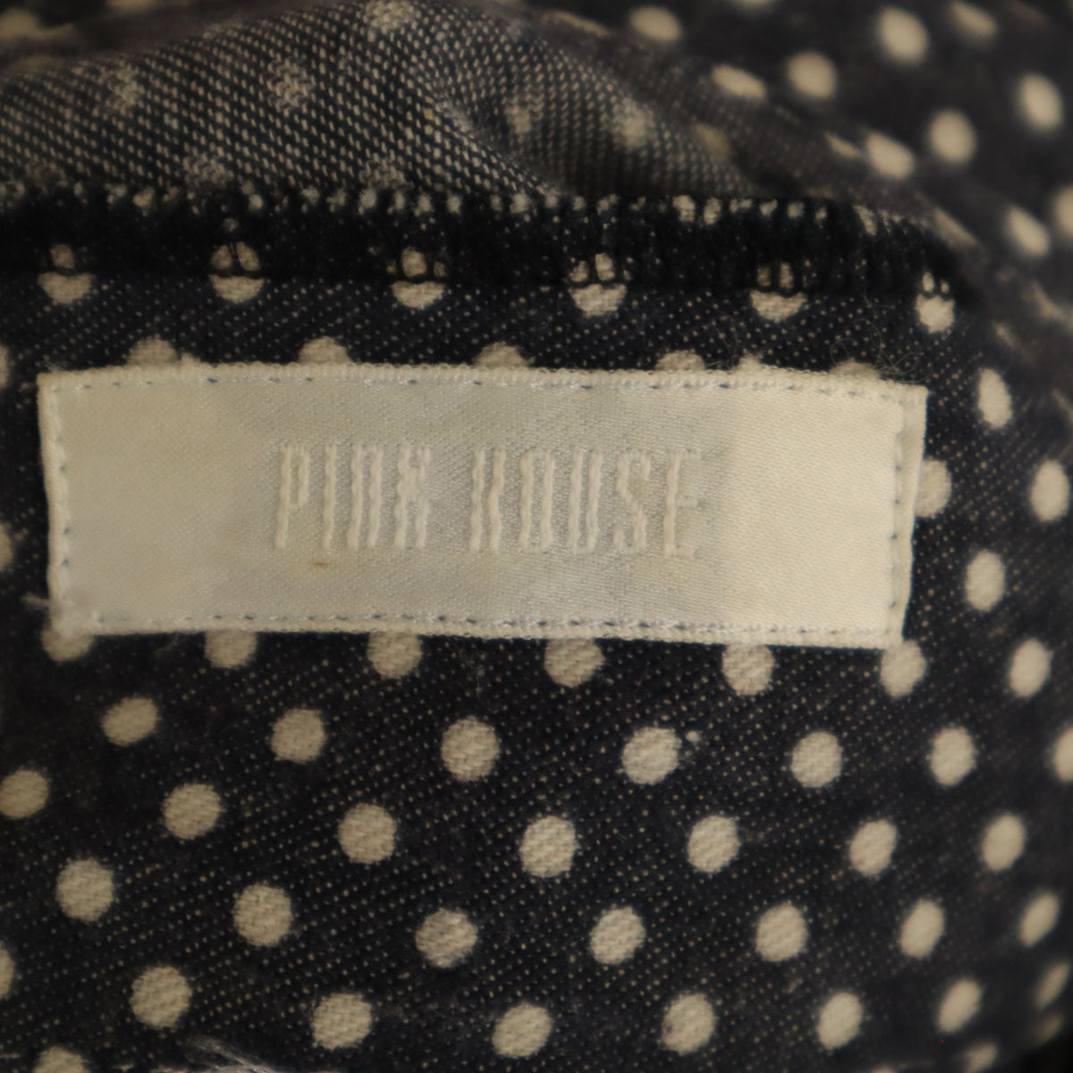 PINK HOUSE ピンクハウス ドット柄 フレンチスリーブ ワンピース グレー系 水玉 レディース