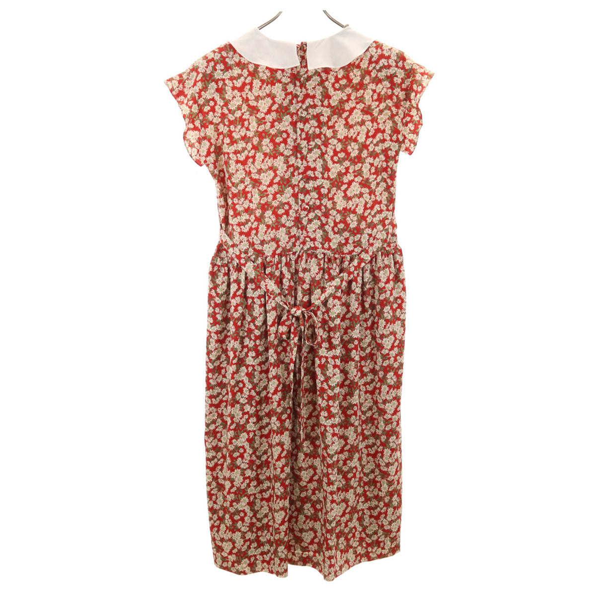 PINK HOUSE ピンクハウス 花柄 半袖 ワンピース レッド レディース