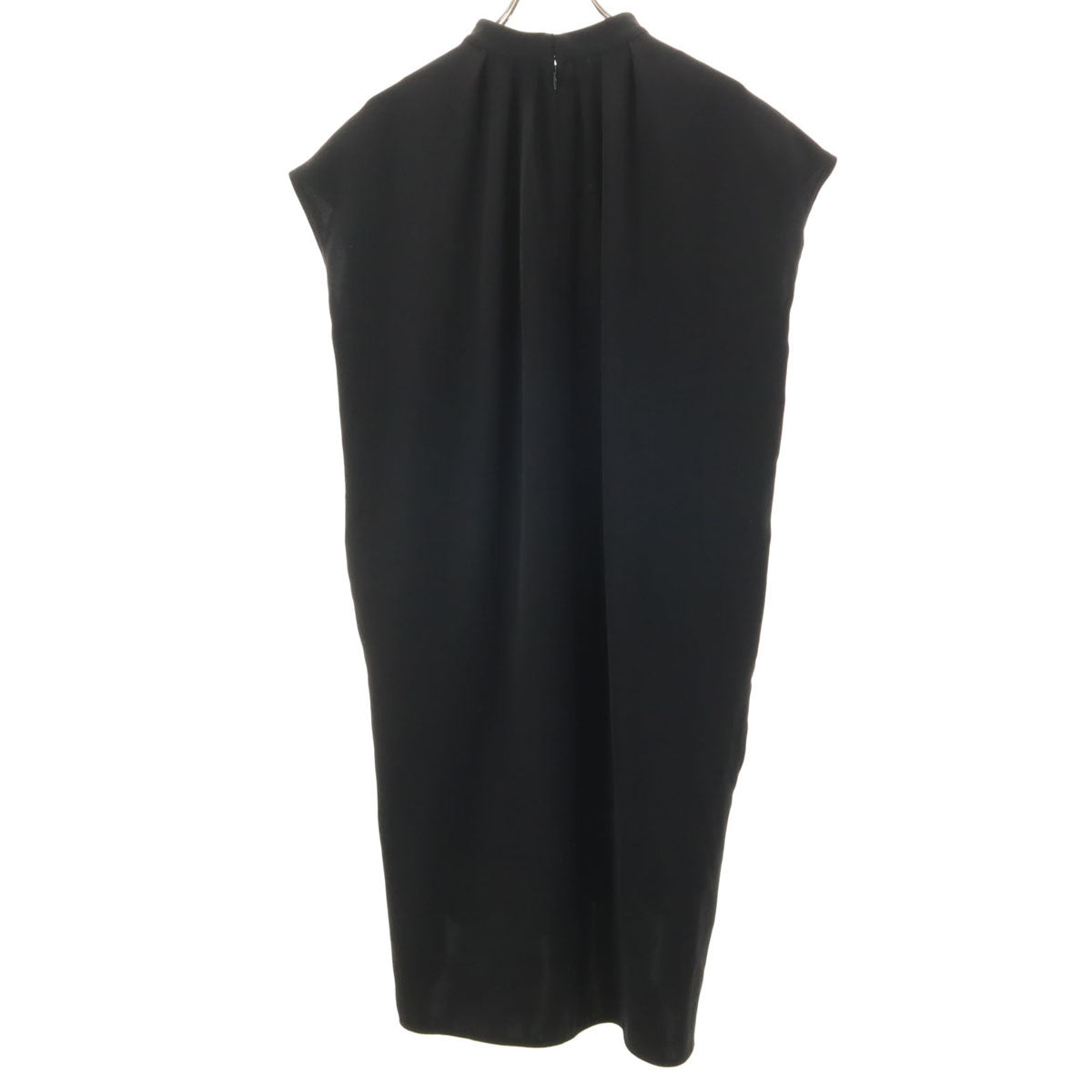 ENFOLD エンフォルド フレンチスリーブ タック ボトルネック ロングワンピース 36 ブラック系 レディース