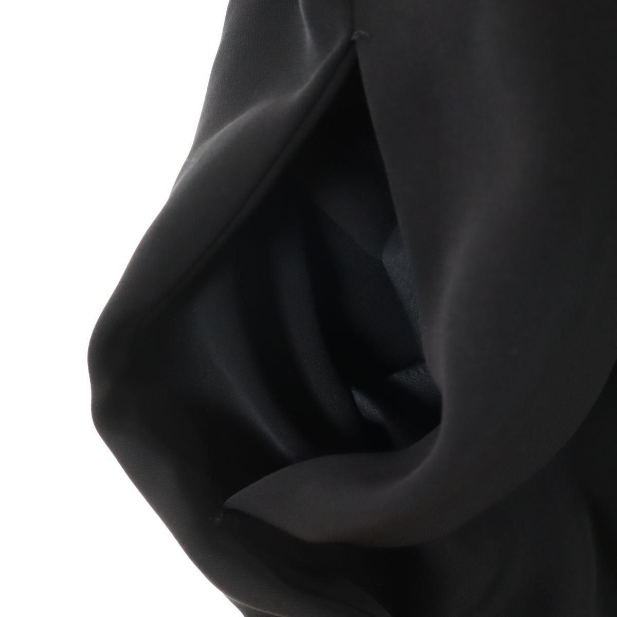 ENFOLD エンフォルド フレンチスリーブ タック ボトルネック ロングワンピース 36 ブラック系 レディース