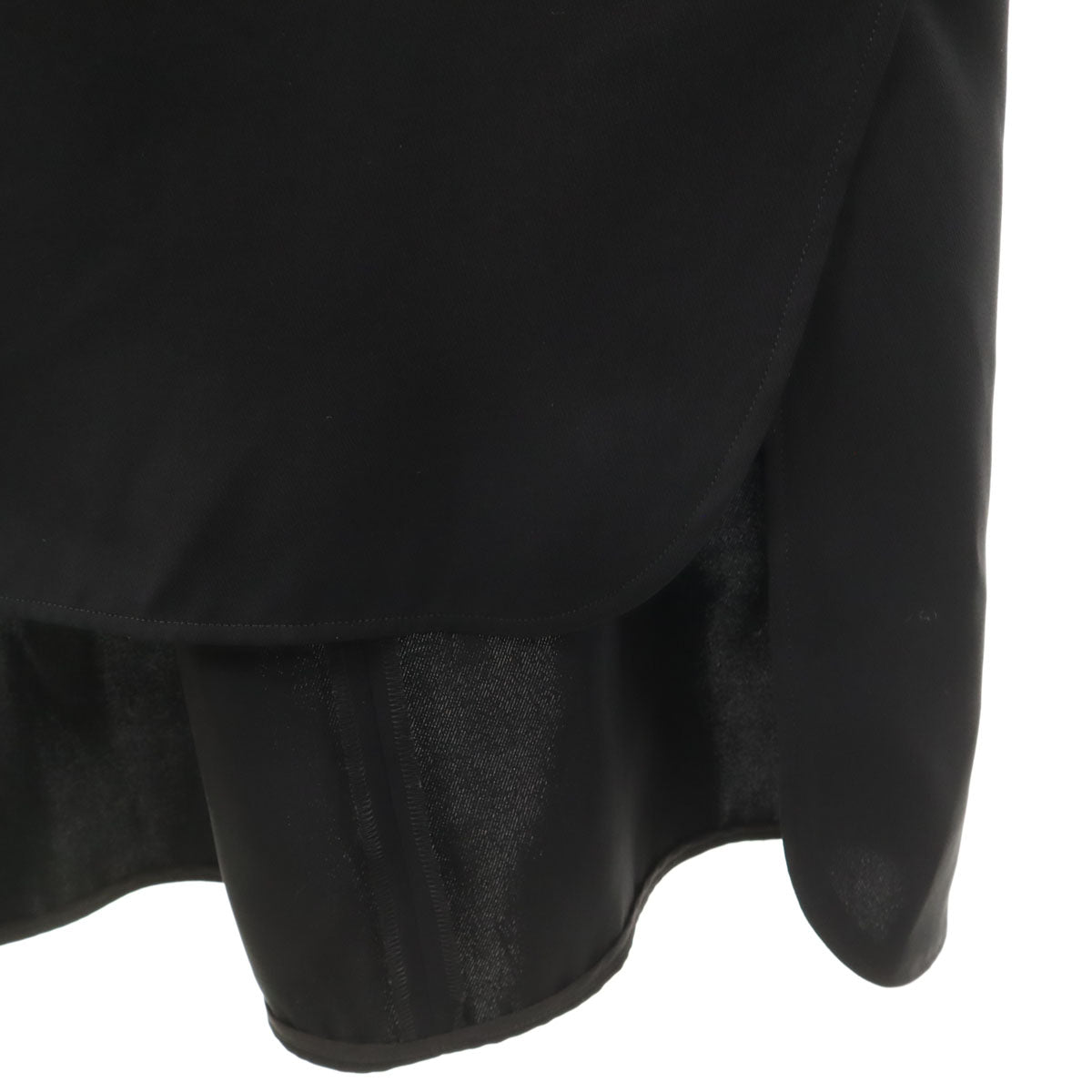 ENFOLD エンフォルド フレンチスリーブ タック ボトルネック ロングワンピース 36 ブラック系 レディース