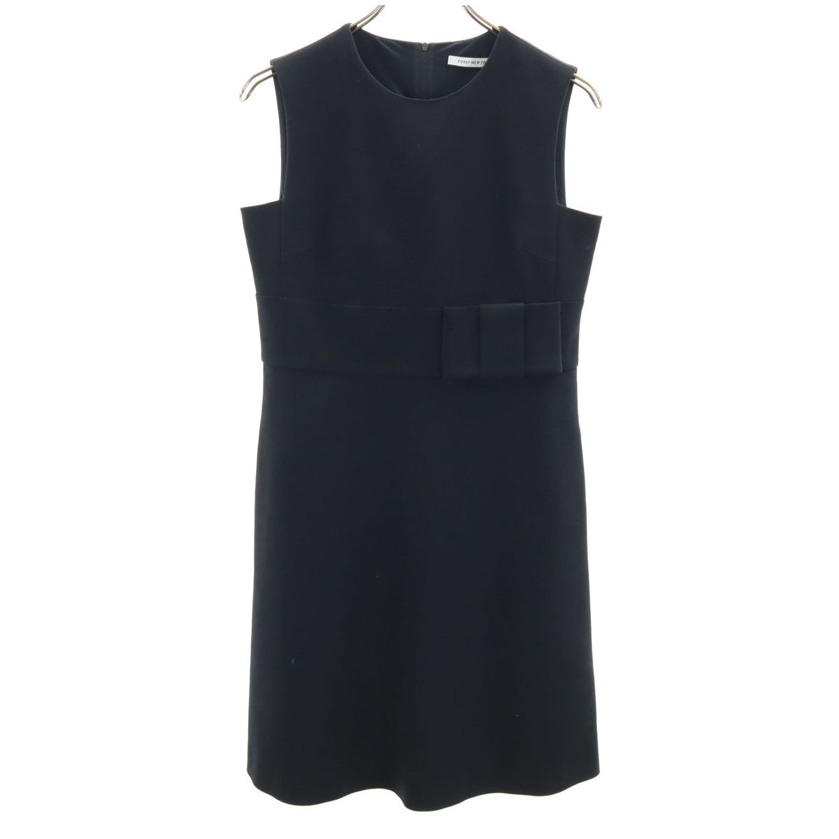 FOXEY NEW YORK フォクシーニューヨーク ノースリーブ 膝丈ワンピース 40 ネイビー レディース