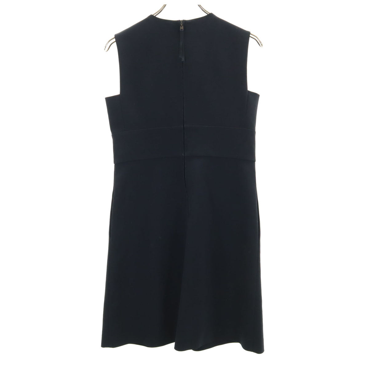 FOXEY NEW YORK フォクシーニューヨーク ノースリーブ 膝丈ワンピース 40 ネイビー レディース