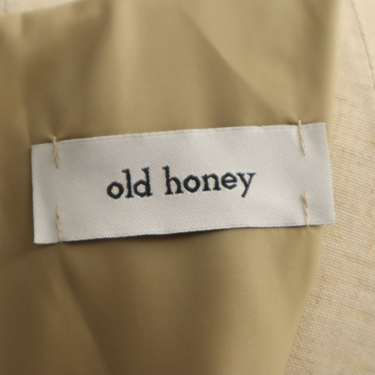 old honey オールドハニー 日本製 ノースリーブ アンサンブル ベージュ系 ロングワンピース レディース