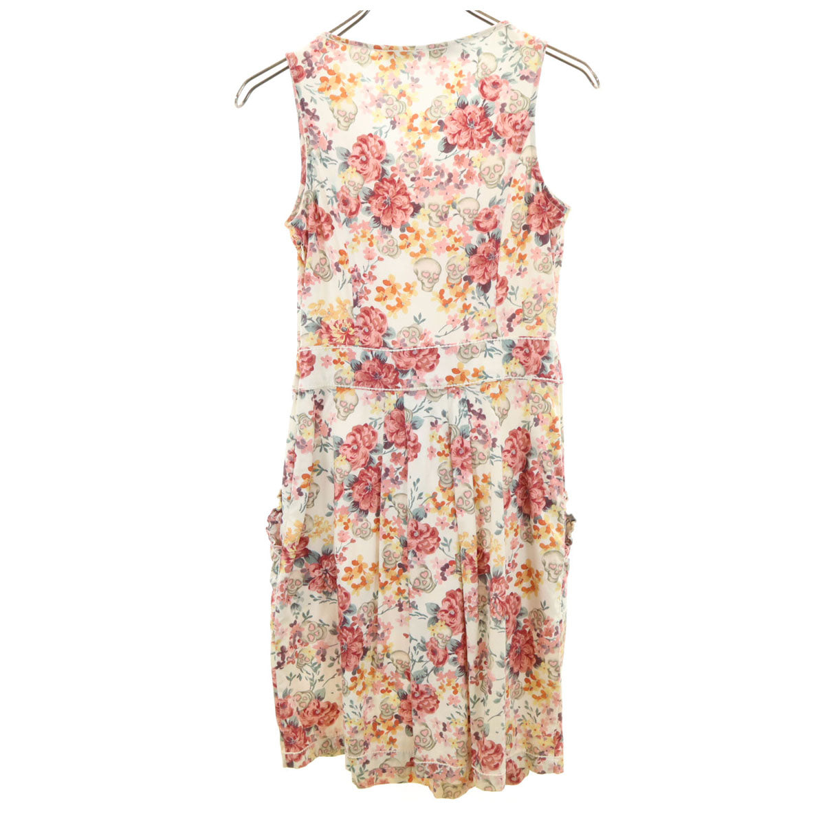 LOVEMOSCHINO ラブモスキーノ 総柄 ノースリーブ 膝丈ワンピース USA2 レディース