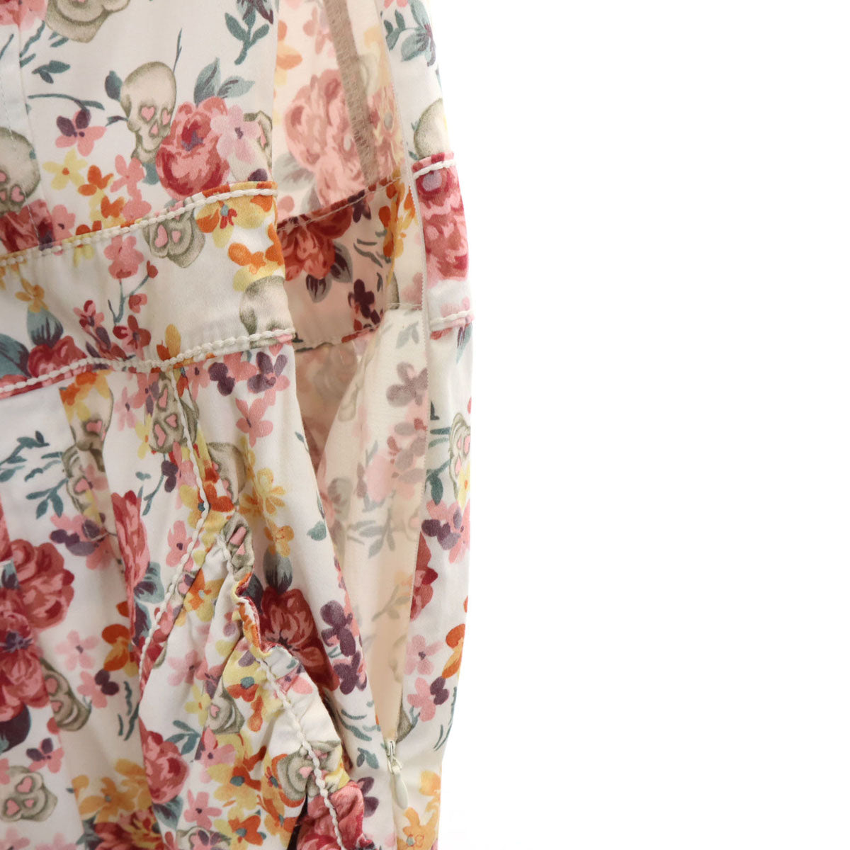 LOVEMOSCHINO ラブモスキーノ 総柄 ノースリーブ 膝丈ワンピース USA2 レディース