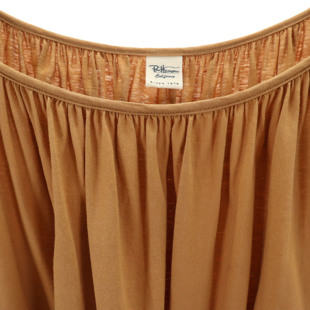 Ron Herman ロンハーマン 日本製 5分袖 ワンピース S ベージュ系 レディース