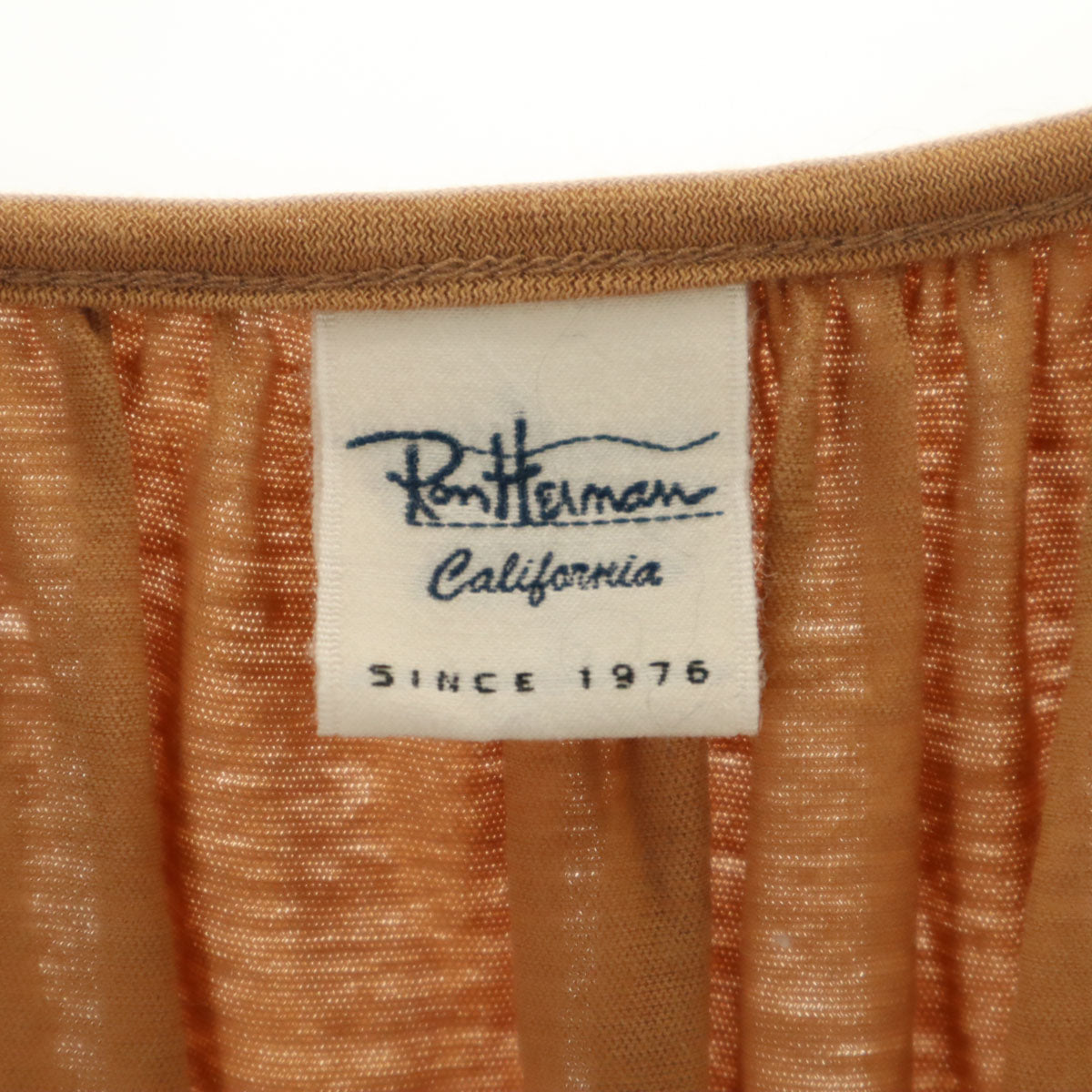 Ron Herman ロンハーマン 日本製 5分袖 ワンピース S ベージュ系 レディース