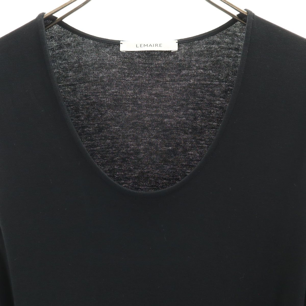 LEMAIRE ルメール ノースリーブ ロングワンピース M 黒 レディース