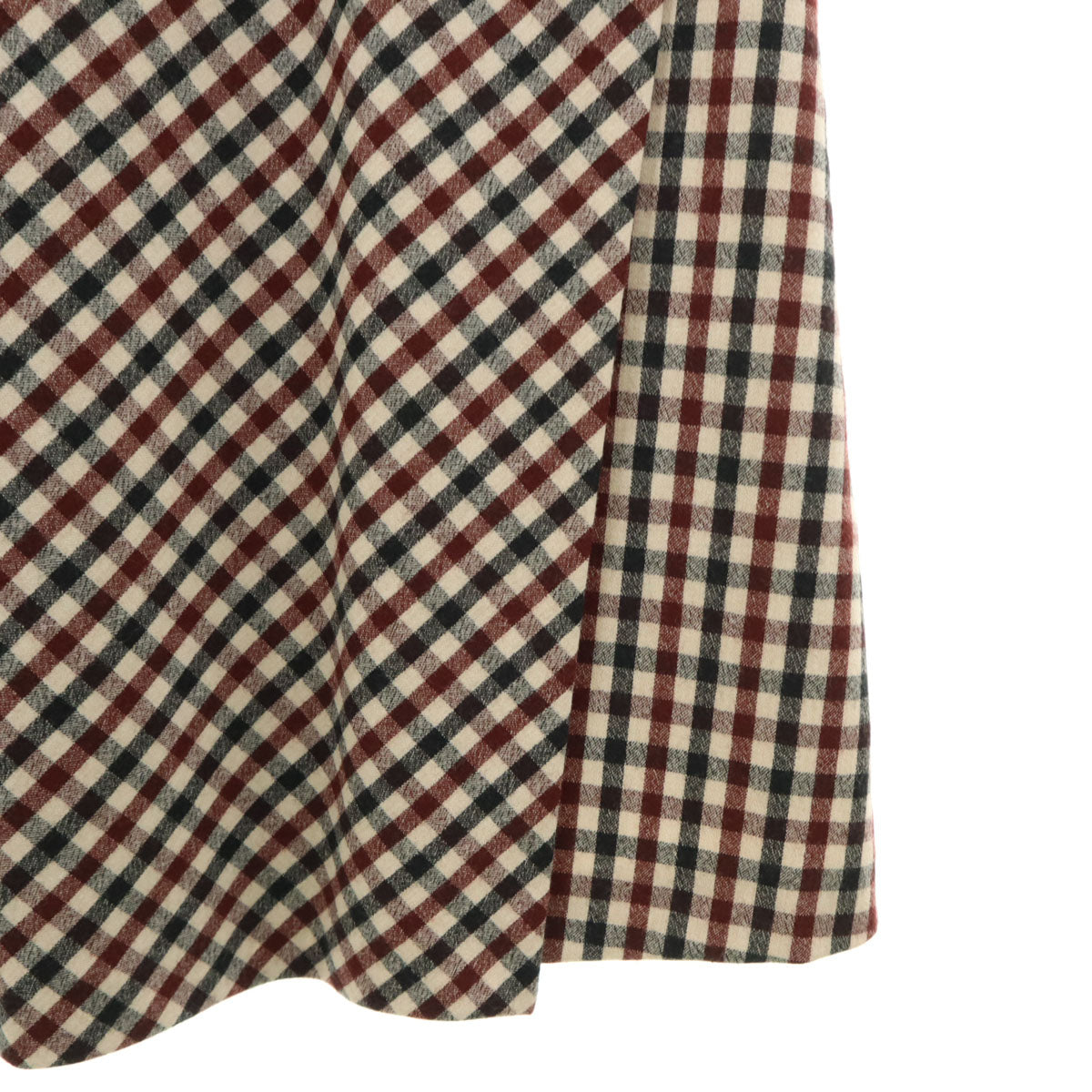 MAX MARA Weekend マックスマーラウィークエンド ウールブレンド チェック柄 半袖 ワンピース 38 グレー系 レディース