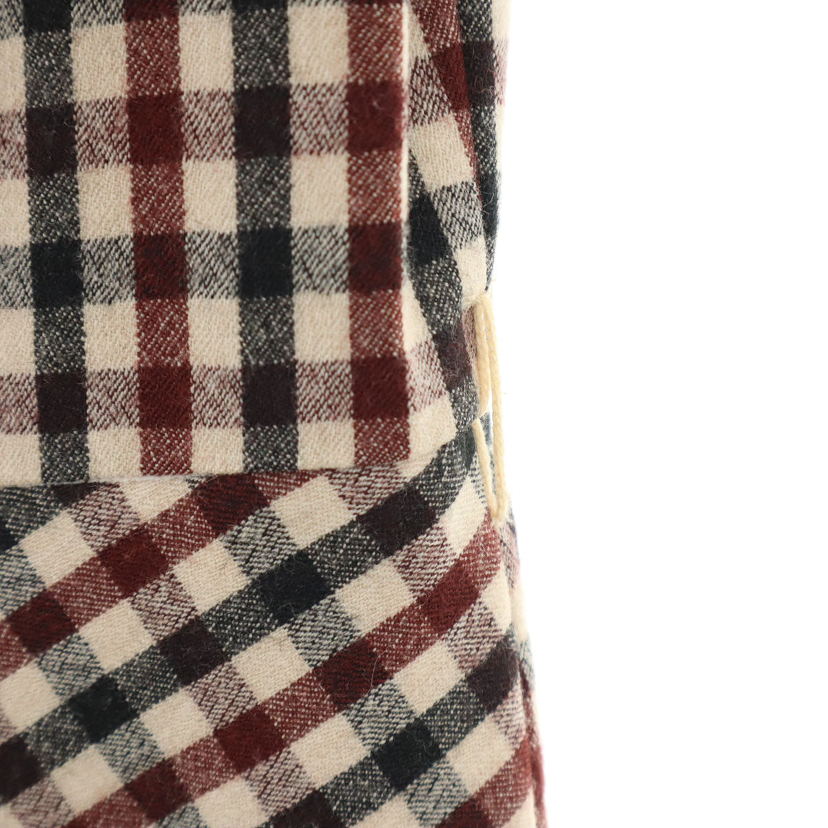 MAX MARA Weekend マックスマーラウィークエンド ウールブレンド チェック柄 半袖 ワンピース 38 グレー系 レディース