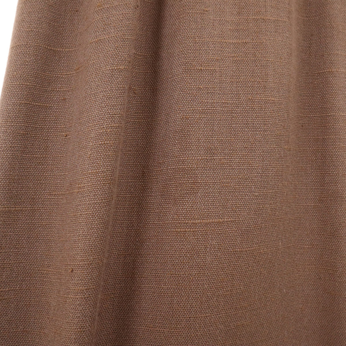 DOLCE&GABBANA ドルチェアンドガッバーナ イタリア製 シルク フレンチスリーブ リネンライク ワンピース 40 ブラウン系 レディース