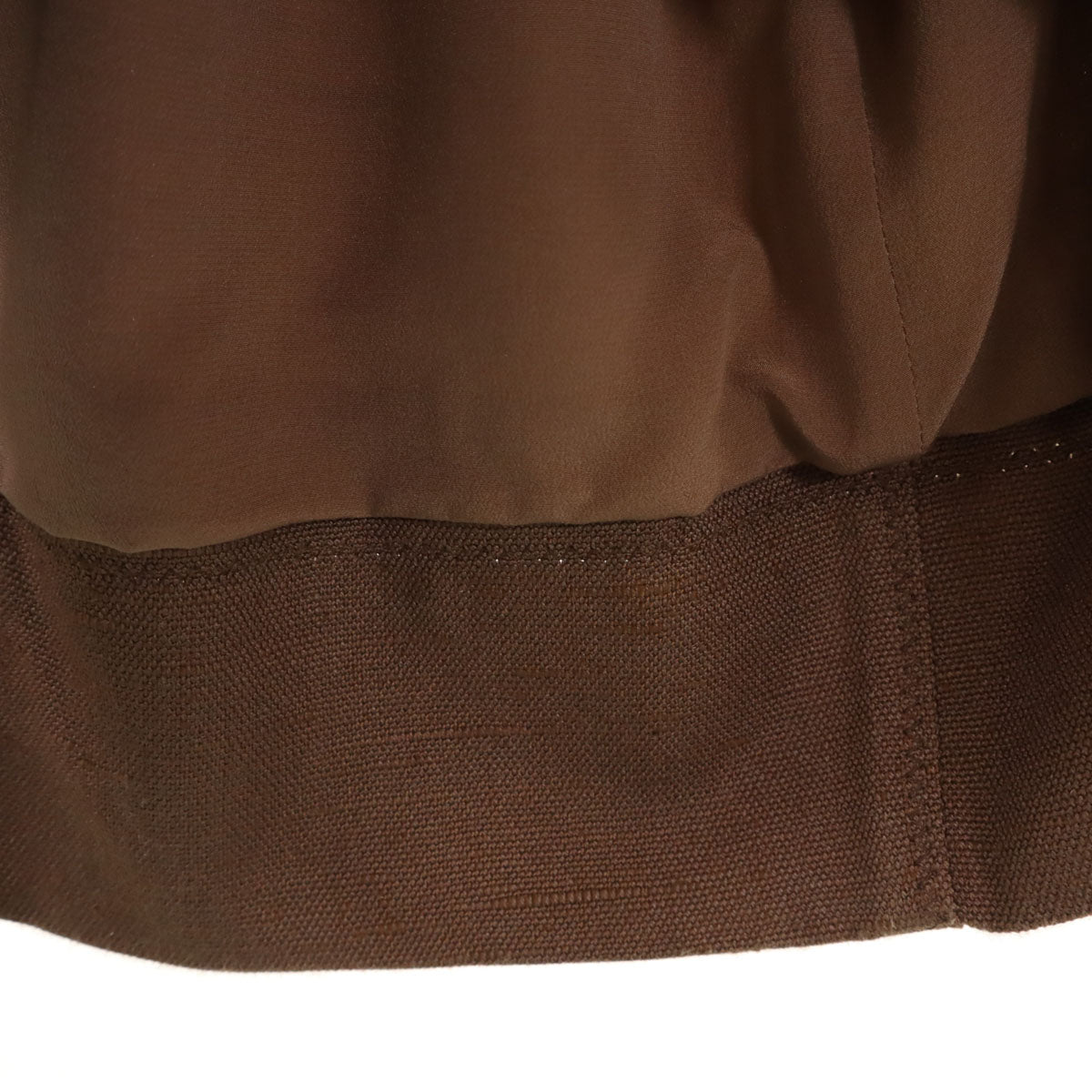 DOLCE&GABBANA ドルチェアンドガッバーナ イタリア製 シルク フレンチスリーブ リネンライク ワンピース 40 ブラウン系 レディース