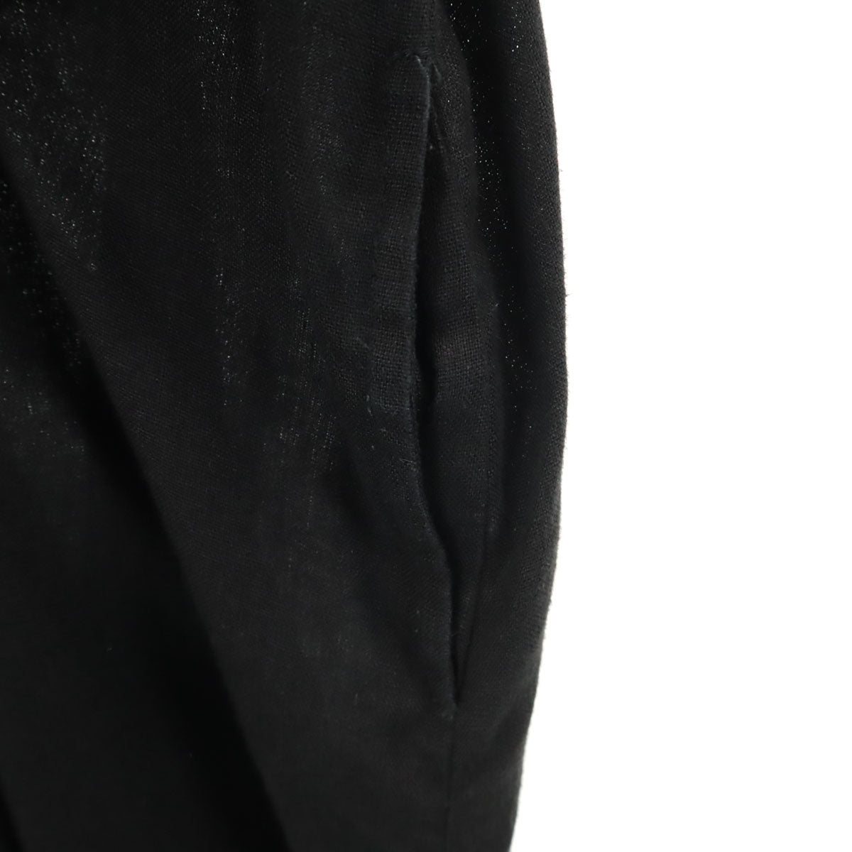 fog linen work フォグリネンワーク リネン ジャンパースカート ブラック ワンピース レディース