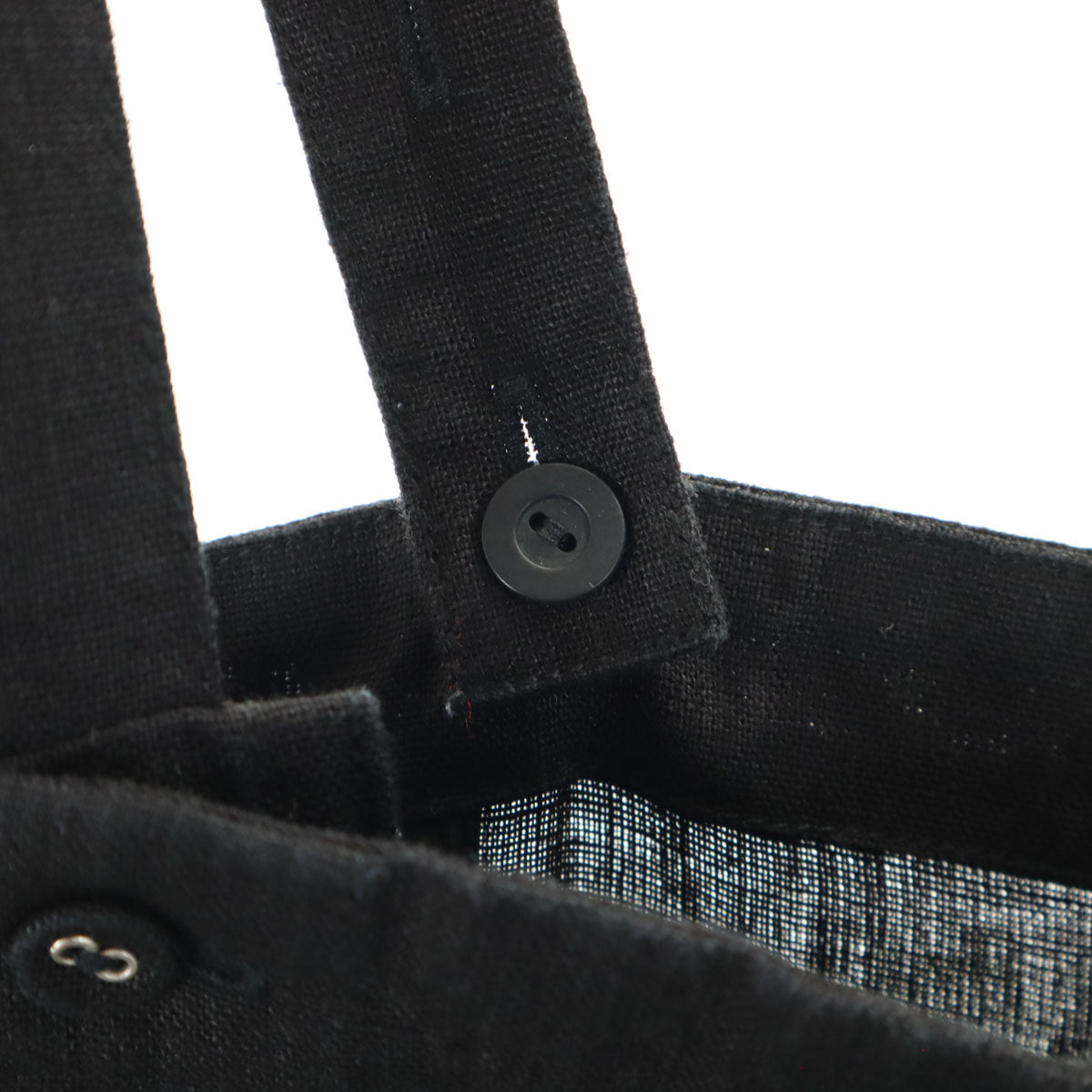 fog linen work フォグリネンワーク リネン ジャンパースカート ブラック ワンピース レディース