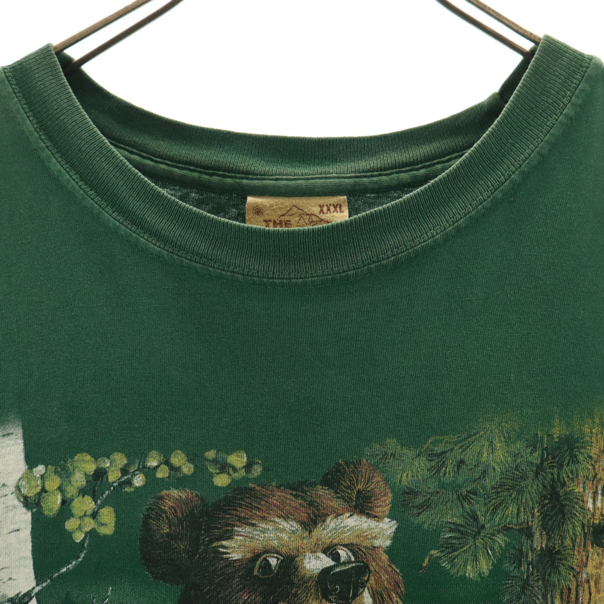 THE MOUNTAIN ザ マウンテン NICE HOOTERS プリント 半袖 Tシャツ XXXL グリーン アニマル ビッグサイズ メンズ