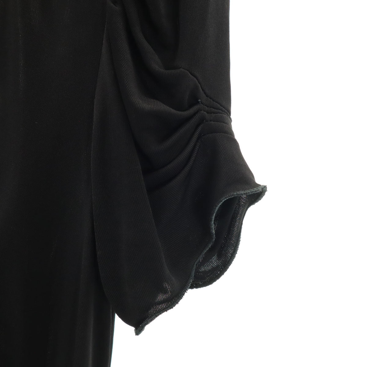 DOLCE&GABBANA ドルチェアンドガッバーナ イタリア製 半袖 Vネック ワンピース 42 ブラック レディース