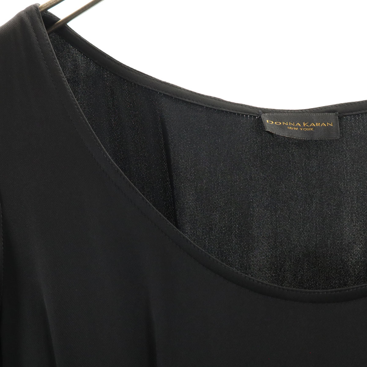 DKNY DONNA KARAN NEW YORK ダナキャランニューヨーク 90s USA製 オールド 半袖 ワンピース 7 ブラック レディース