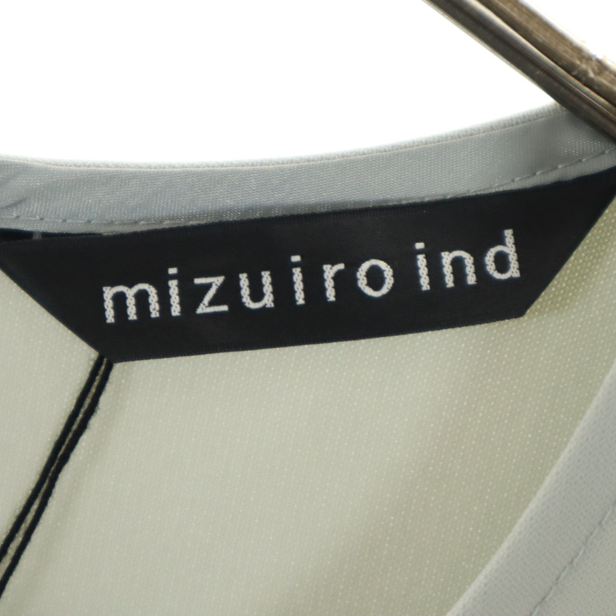 未使用 mizuiro ind ミズイロインド 日本製 ノースリーブ ワンピース グレー レディース