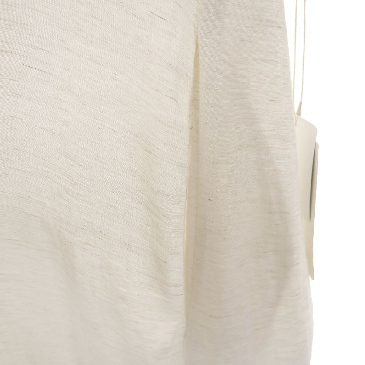 未使用 PLUS OTO.HA プラスオトハ 5分袖 Vネック ロングワンピース 2 オフホワイト レディース