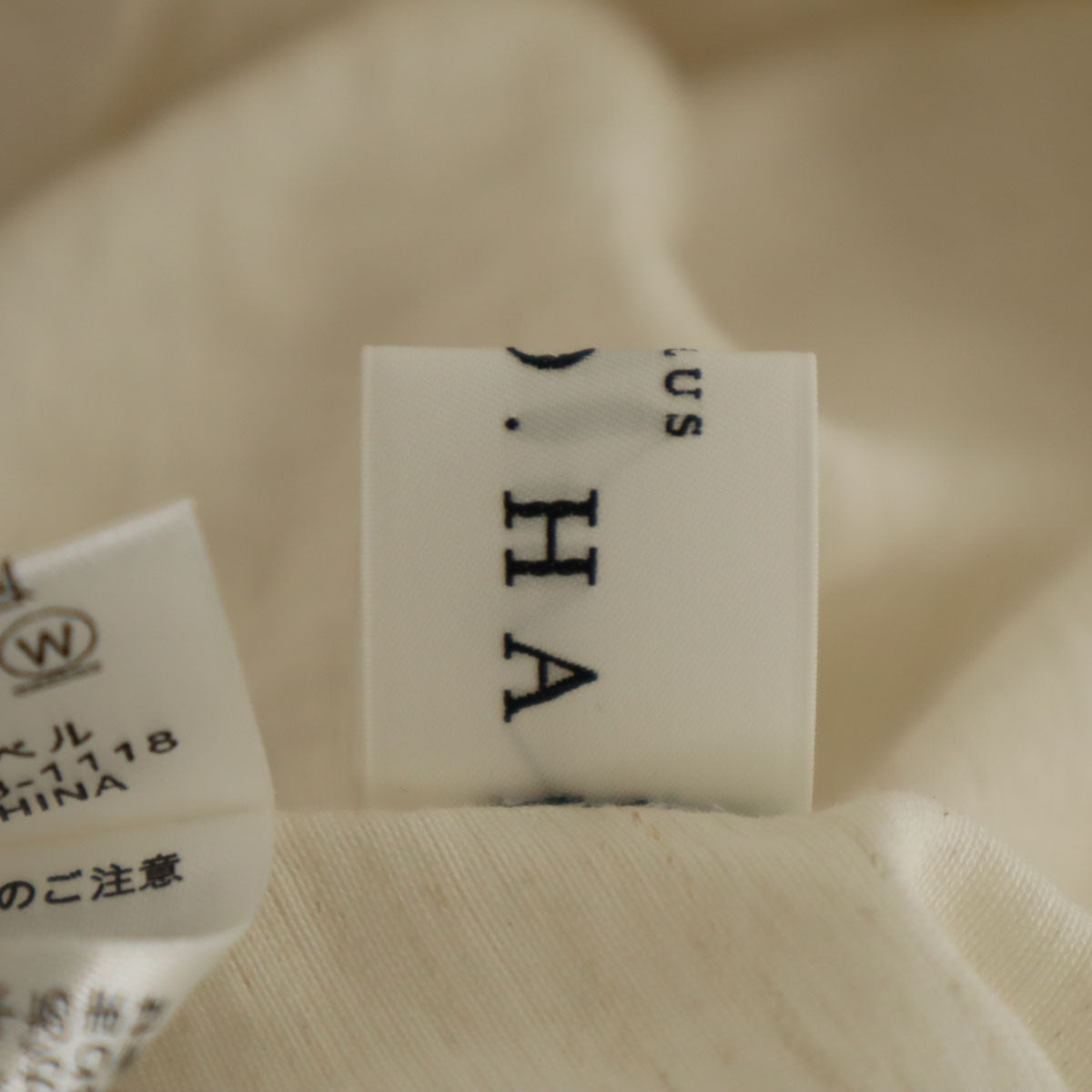 未使用 PLUS OTO.HA プラスオトハ 5分袖 Vネック ロングワンピース 2 オフホワイト レディース