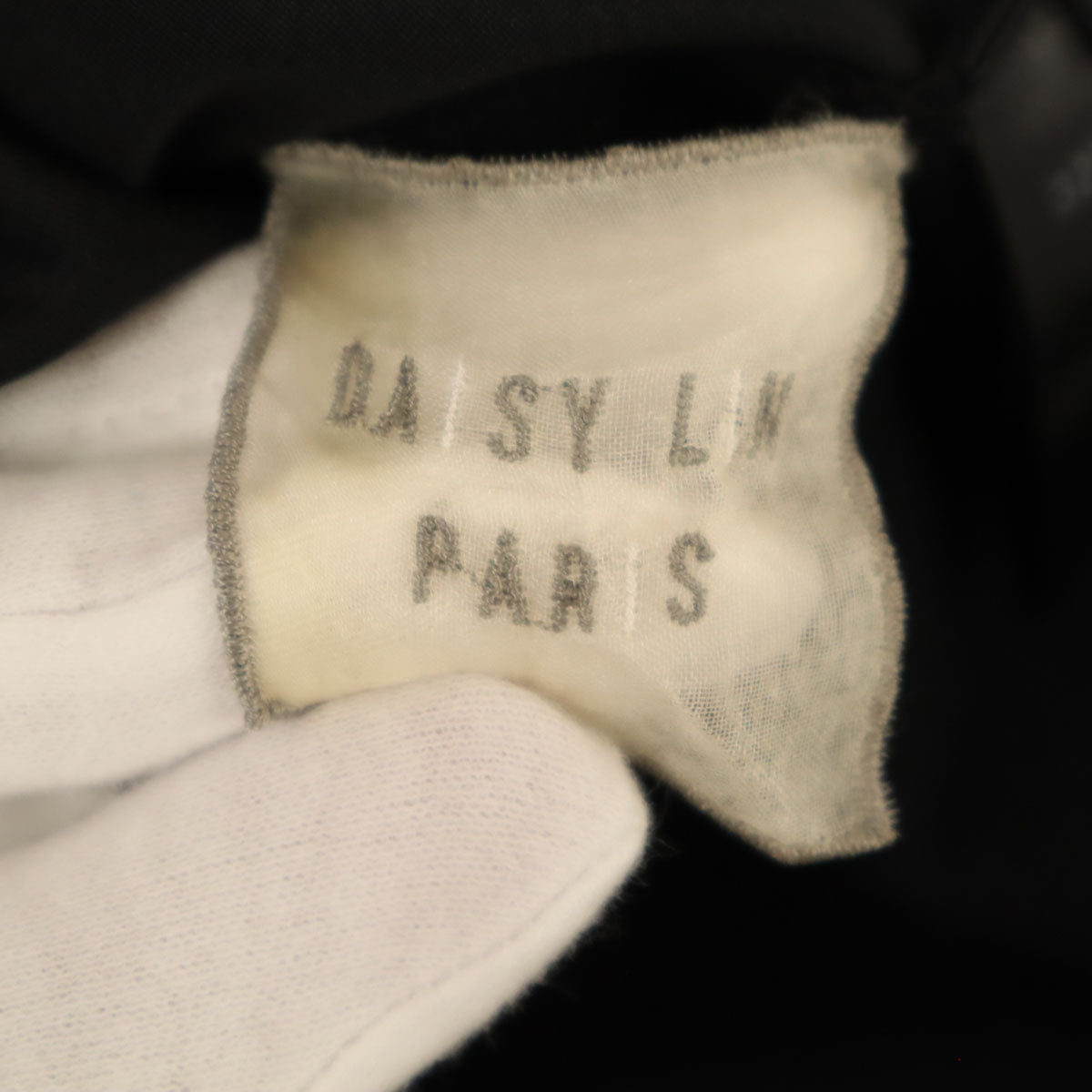 DAISY LIN PARIS デイジーリンパリス 日本製 ノースリーブ ニット 膝丈ワンピース 38 ブラック レディース