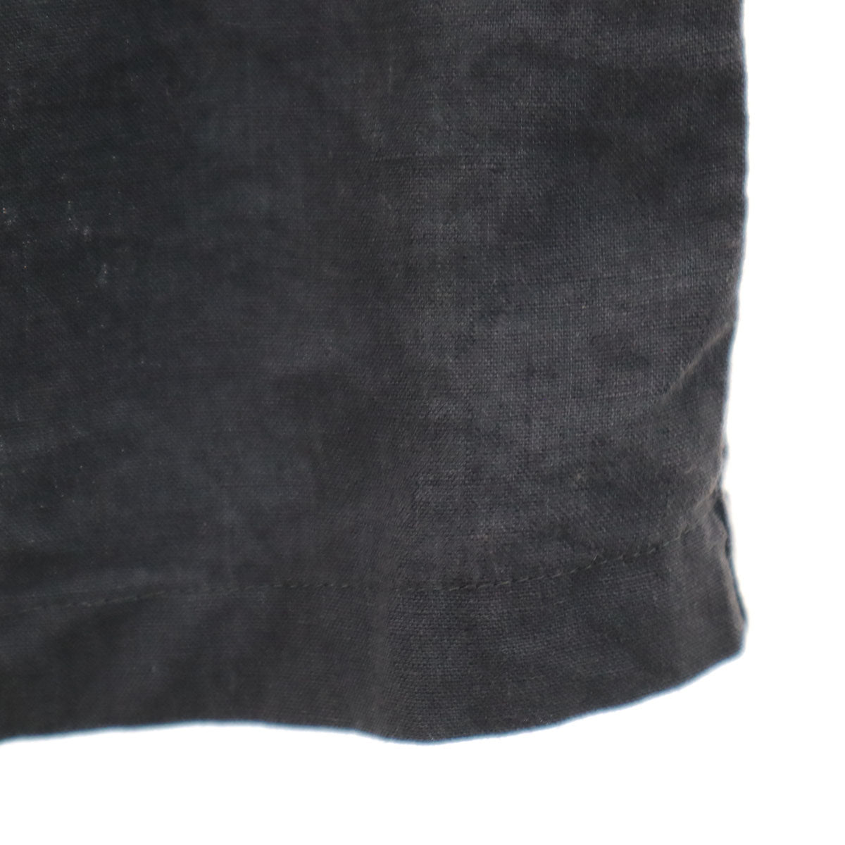 agnes b. アニエスベー フランス製 リネン 半袖 シャツワンピース 36 チャコール レディース