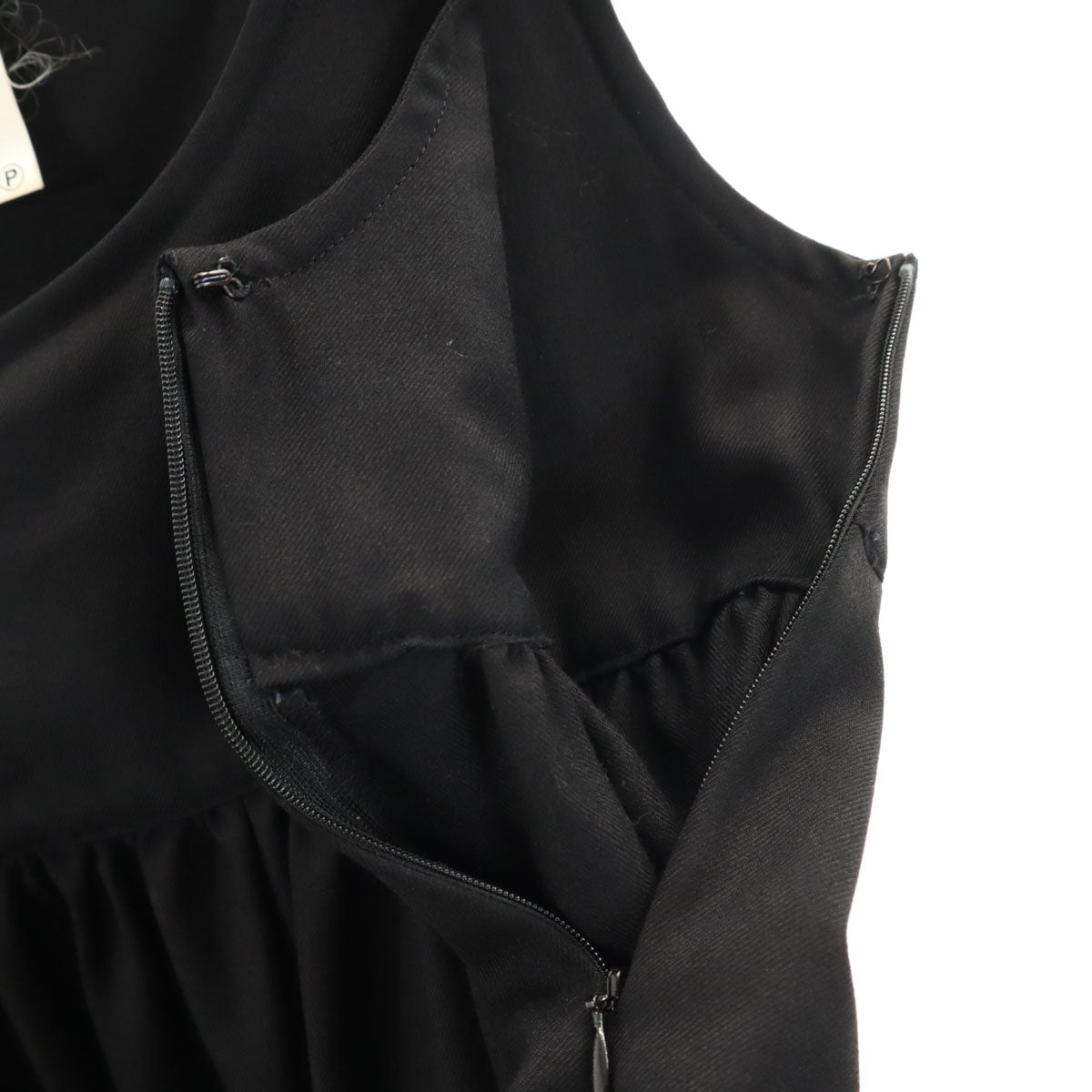 LIMI feu リミフゥ 日本製 ウール ノースリーブ ワンピース S 黒 レディース