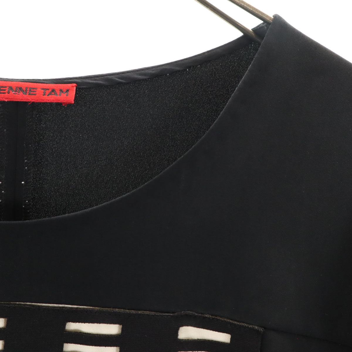 VIVIENNE TAM ヴィヴィアンタム 半袖 膝丈ワンピース 1 黒 レディース