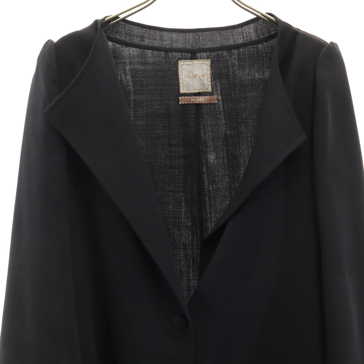 DAISY LIN For FOXEY デイジーリンフォーフォクシー 日本製 セレモニー コート 40 ブラック レディース