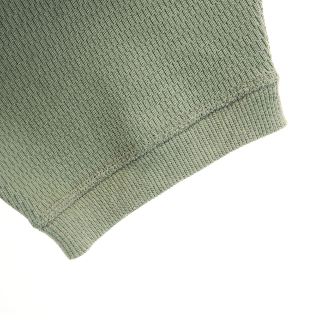 CLANE クラネ 半袖 スラントカット サーマル カットソー 1 オリーブ系 トップス レディース