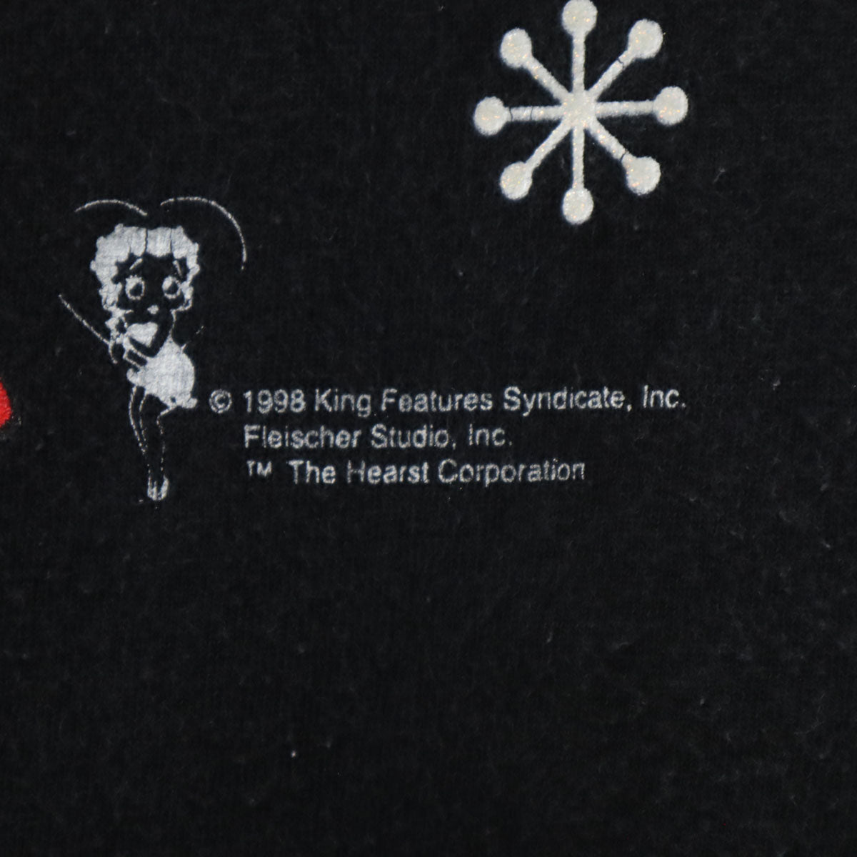 COLLEGE WARE ベティーブープ 半袖 ワンピース ONE SIZE ブラック サンタクロース BETTY BOOP キャラT ビッグサイズ レディース