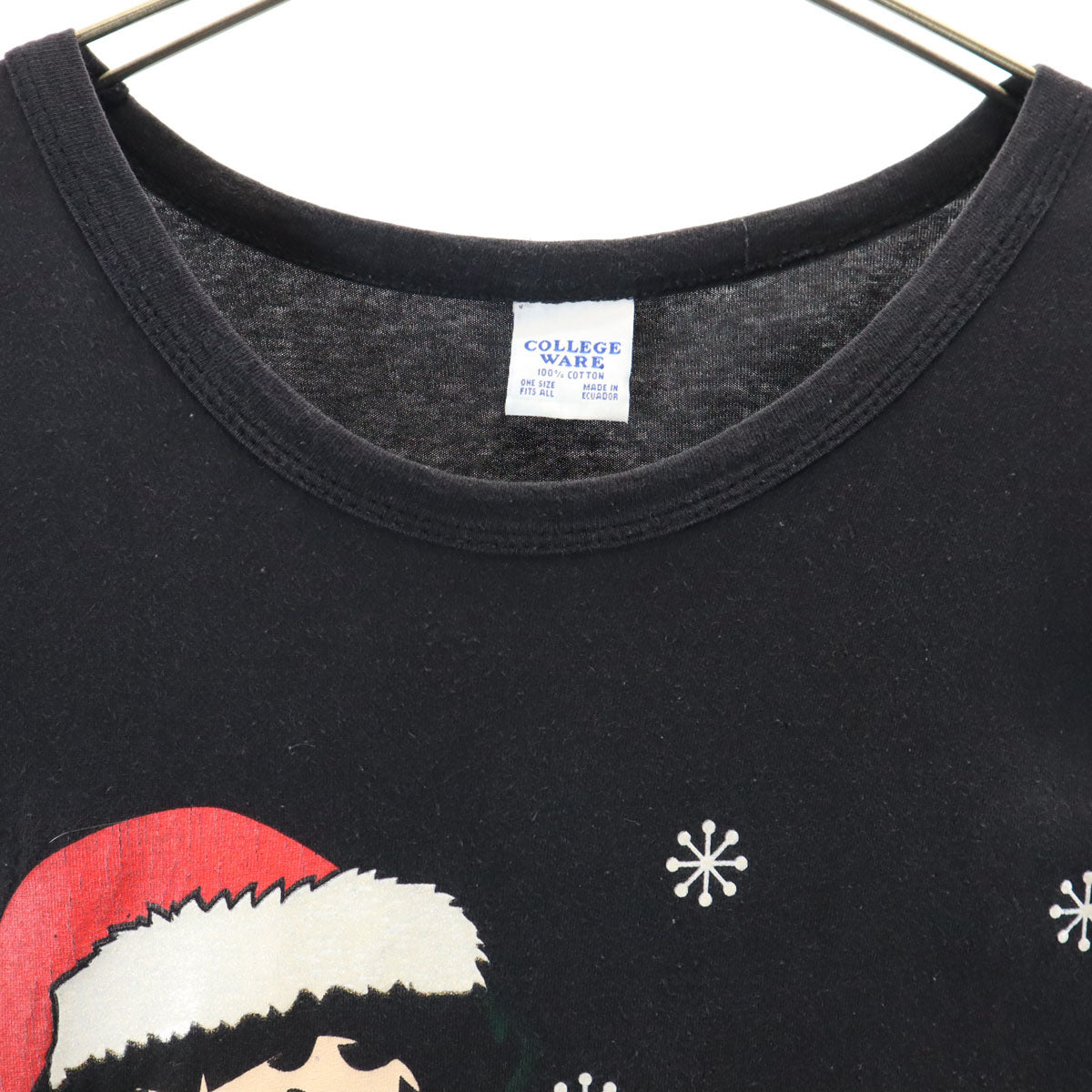 COLLEGE WARE ベティーブープ 半袖 ワンピース ONE SIZE ブラック サンタクロース BETTY BOOP キャラT ビッグサイズ レディース