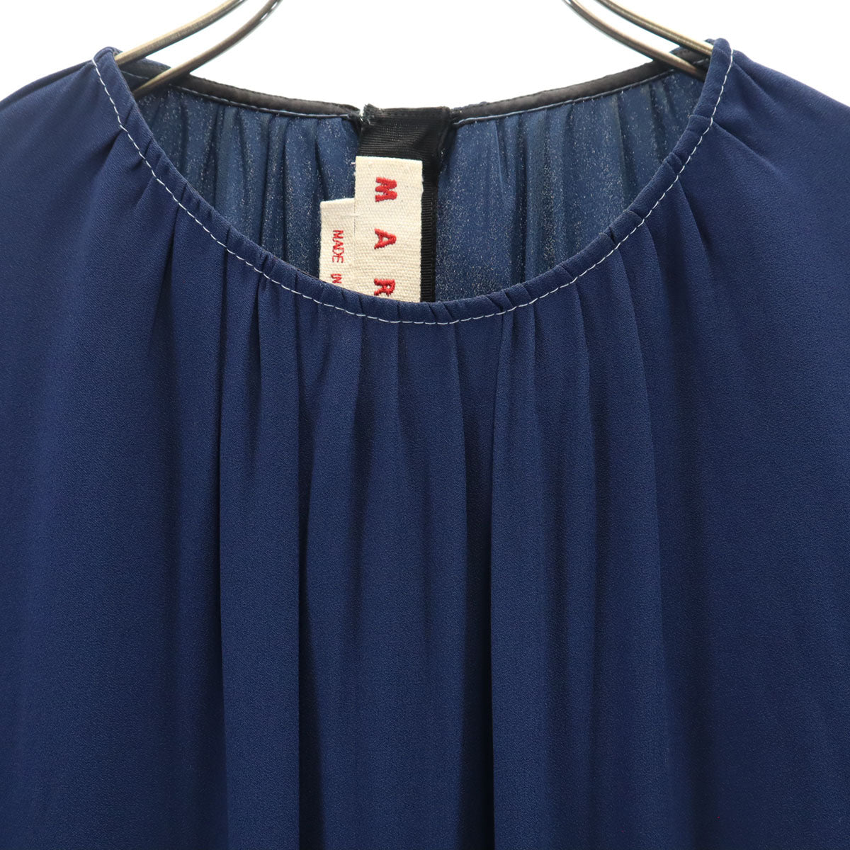 MARNI マルニ イタリア製 5分袖 ワンピース 40 ネイビー レディース