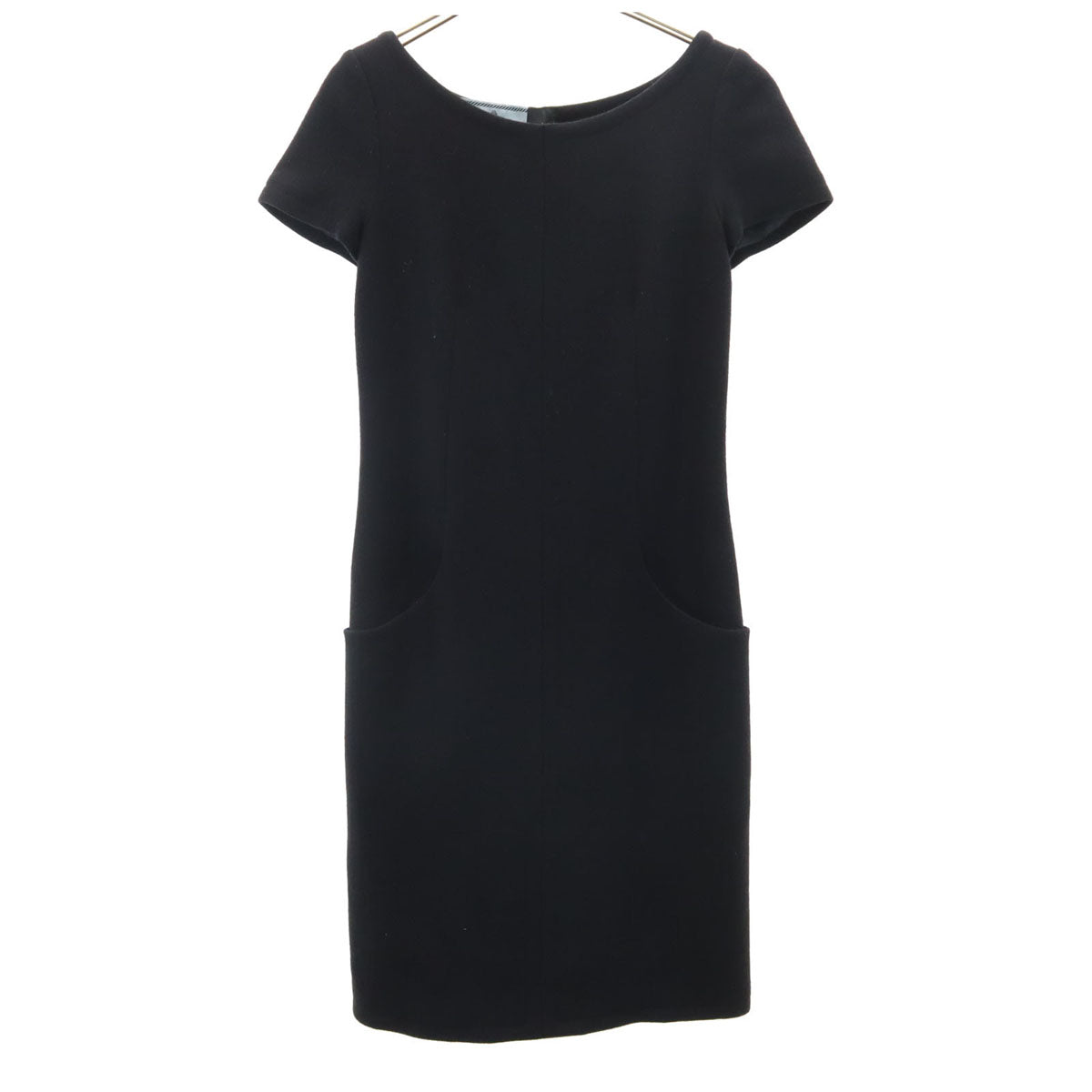 PRADA プラダ イタリア製 半袖 ワンピース 38 ブラック レディース