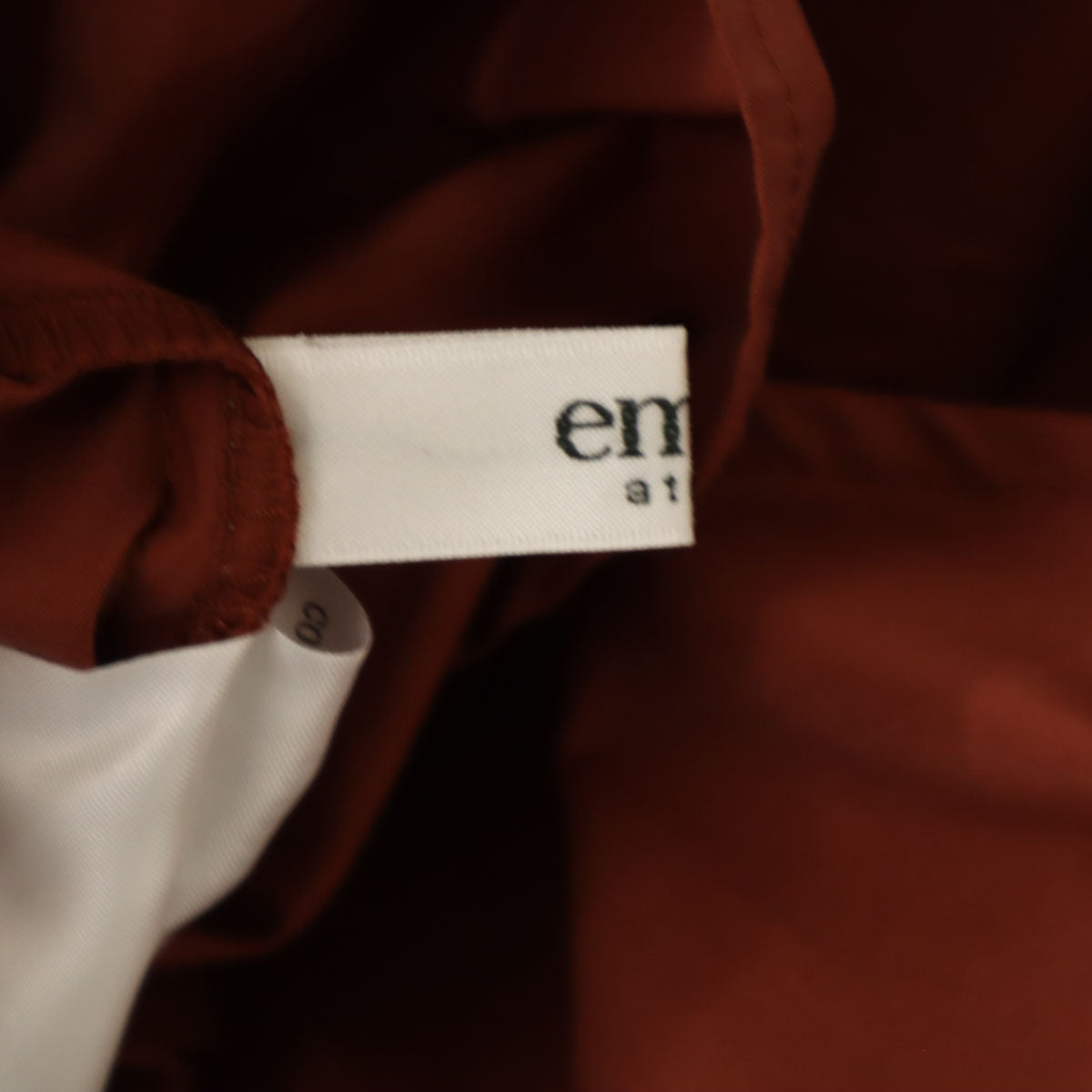 未使用 emmi エミ 半袖 Vネック ロングワンピース 1 ブラウン系 レディース