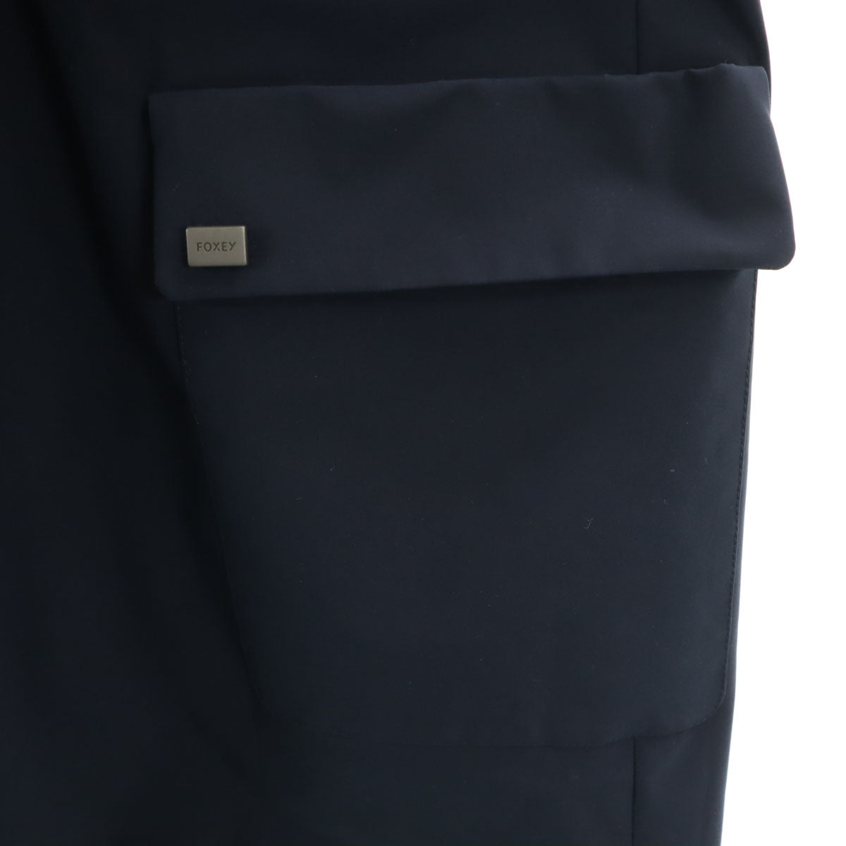 FOXEY NEW YORK フォクシーニューヨーク 日本製 ノースリーブ ワンピース 38 ネイビー レディース