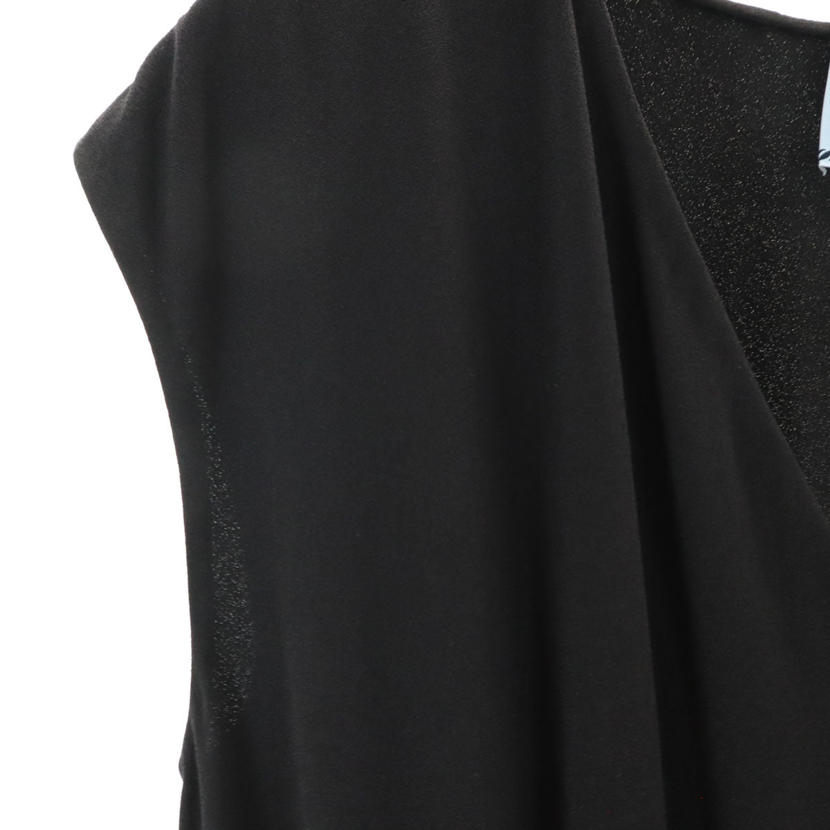 PRADA プラダ イタリア製 ノースリーブ プリーツ ワンピース 40S ブラック レディース