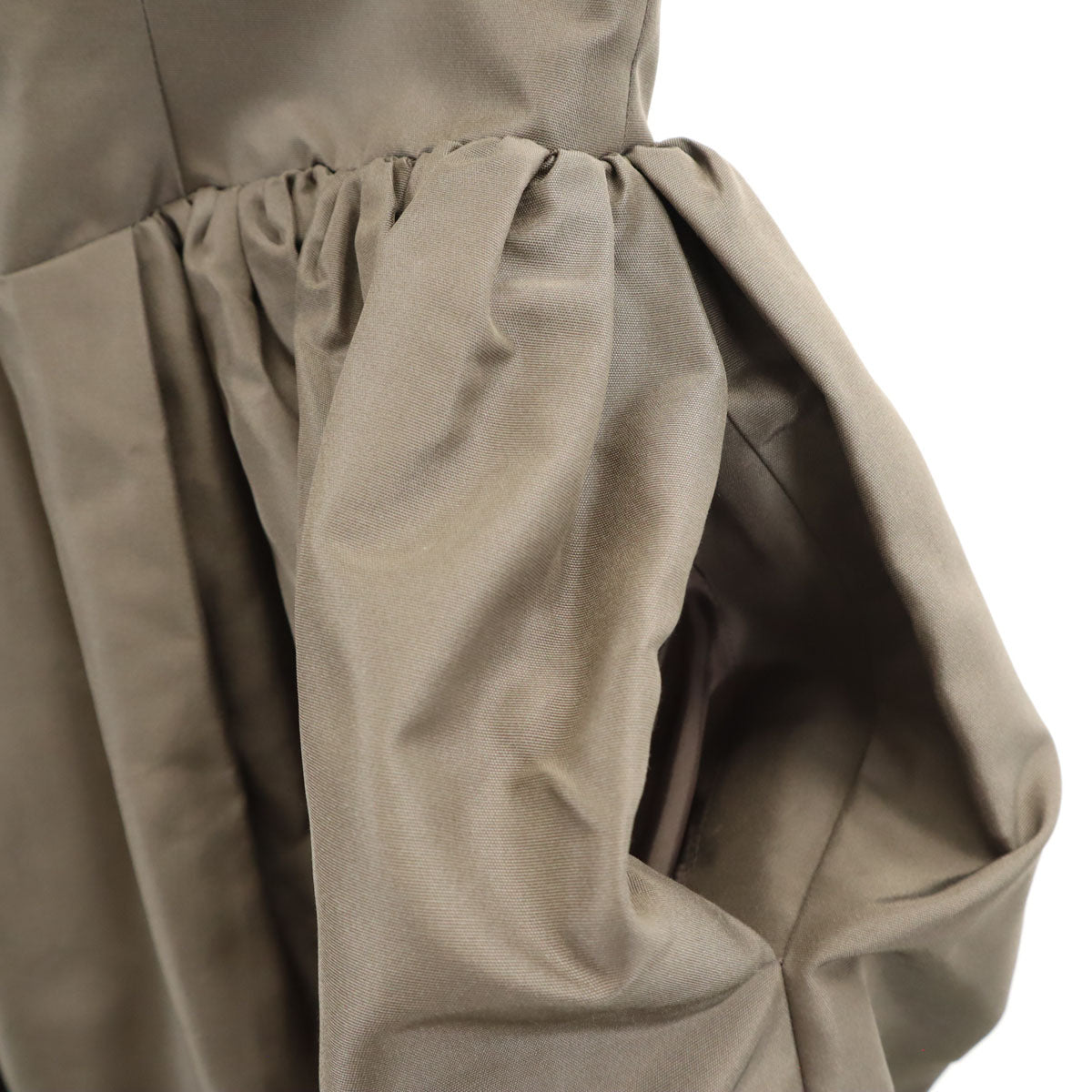 DAISY LIN For FOXEY デイジーリンフォーフォクシー 日本製 シルク ノースリーブ ギャザー ワンピース 40 グレーブラウン系 レディース