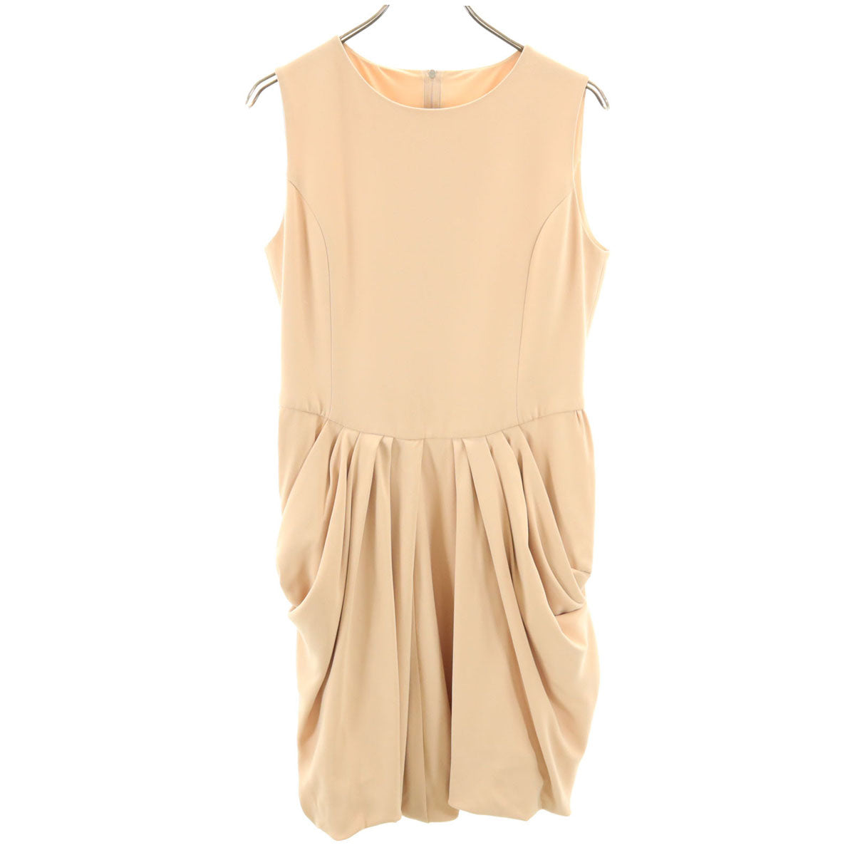 FOXEY NEW YORK フォクシーニューヨーク 日本製 ノースリーブ ミニワンピース 42 ペールオレンジ レディース