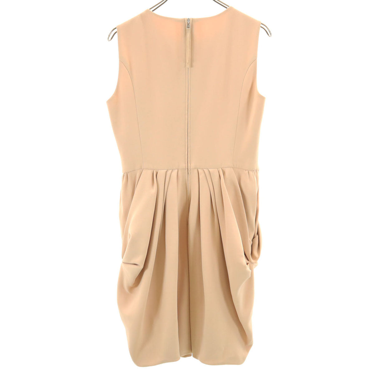 FOXEY NEW YORK フォクシーニューヨーク 日本製 ノースリーブ ミニワンピース 42 ペールオレンジ レディース