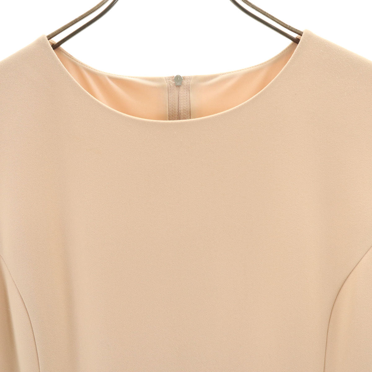 FOXEY NEW YORK フォクシーニューヨーク 日本製 ノースリーブ ミニワンピース 42 ペールオレンジ レディース