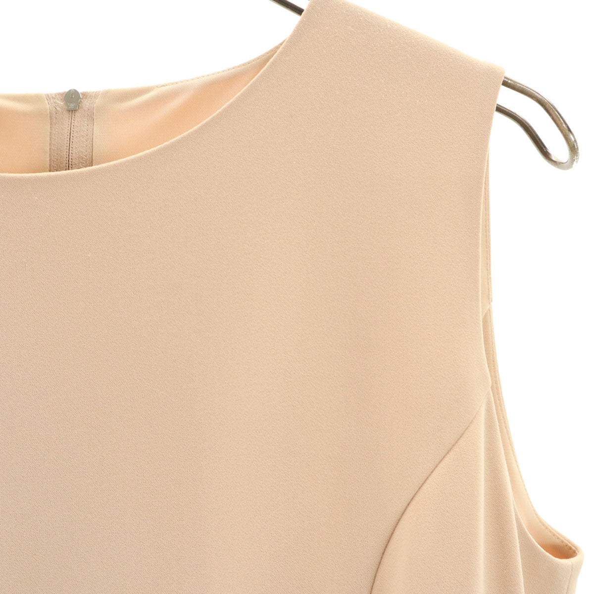 FOXEY NEW YORK フォクシーニューヨーク 日本製 ノースリーブ ミニワンピース 42 ペールオレンジ レディース