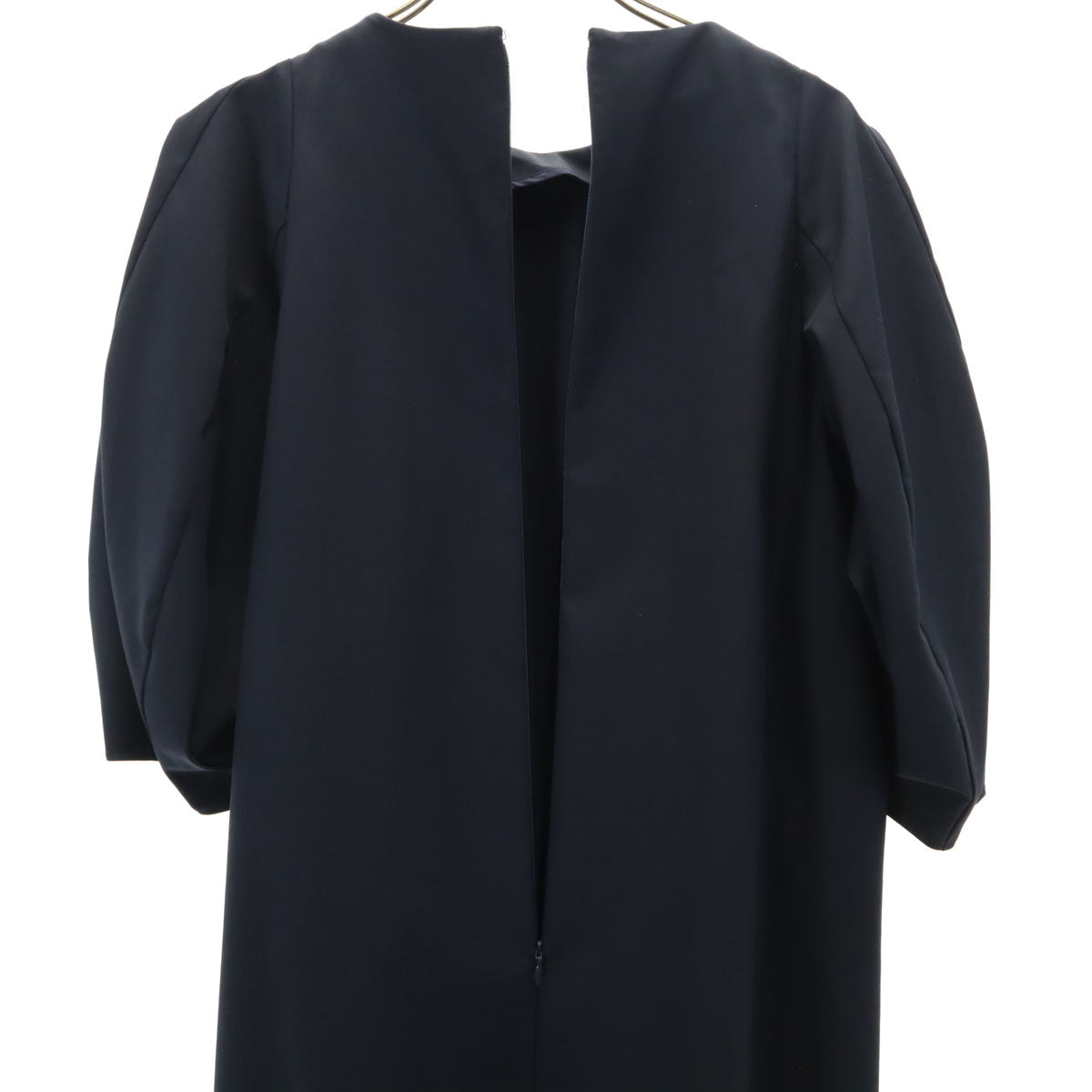 ENFOLD エンフォルド 5分袖 ワンピース 38 ネイビー レディース