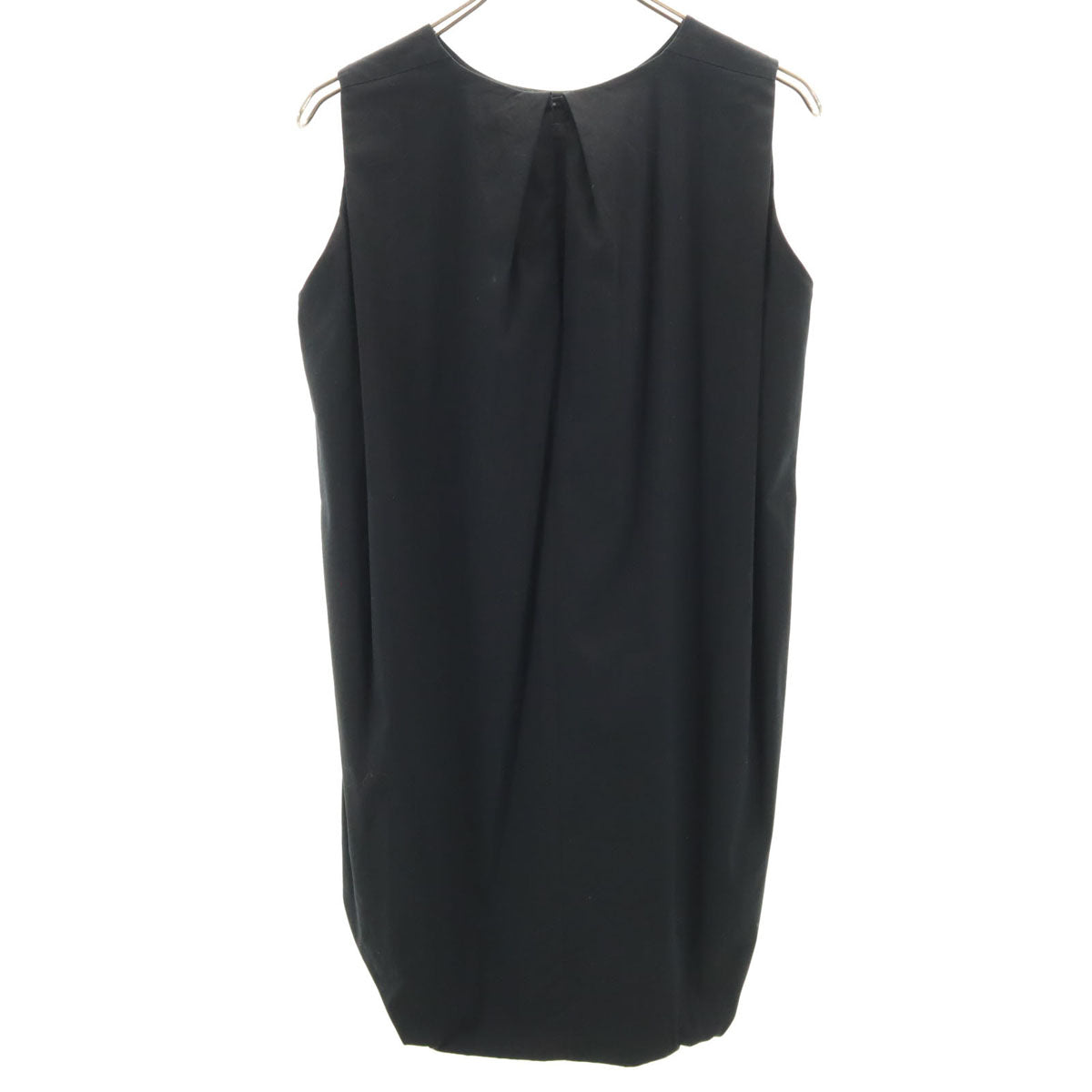 YOKO CHAN ヨーコチャン 日本製 ノースリーブ 膝丈ワンピース 38 ブラック系 レディース