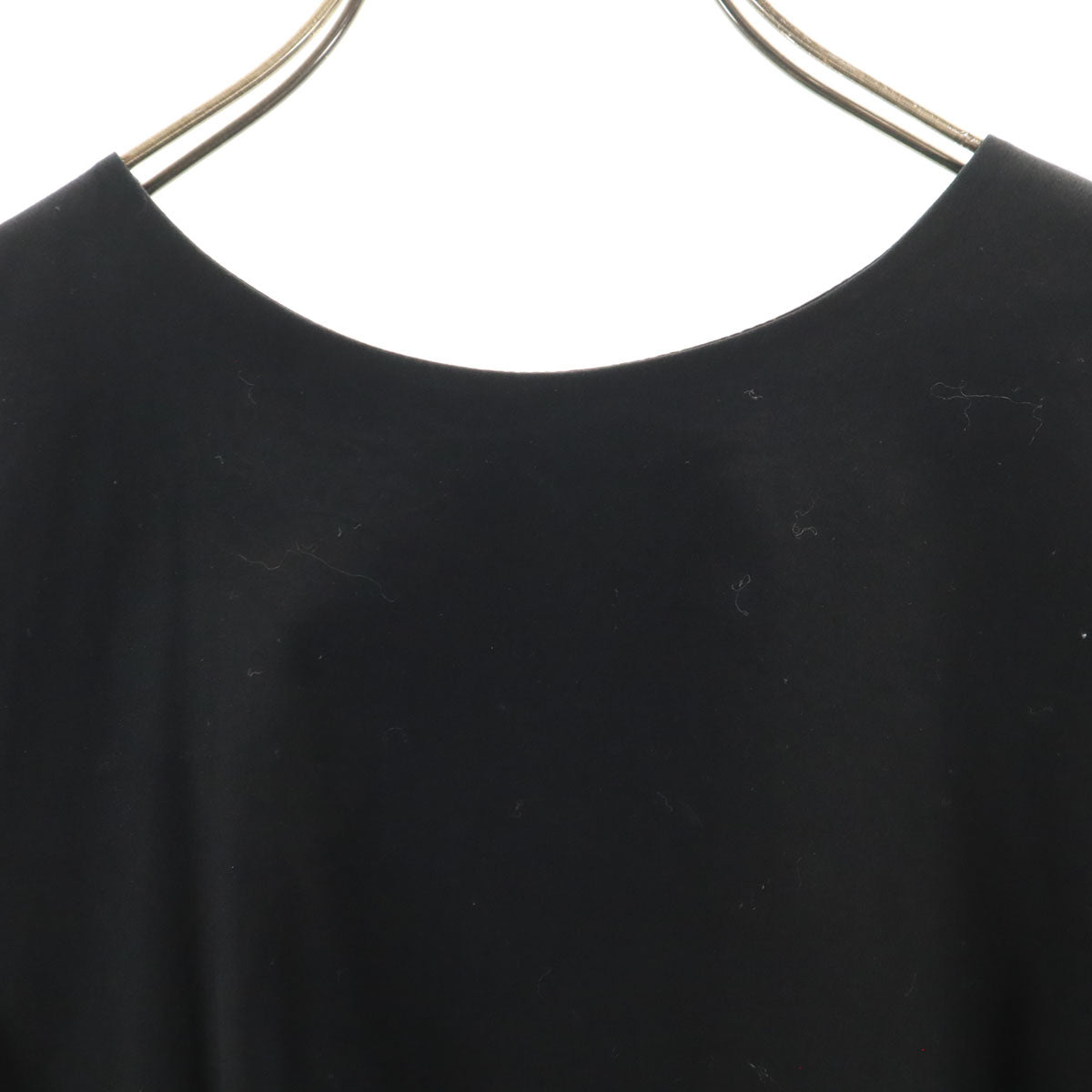 YOKO CHAN ヨーコチャン 日本製 ノースリーブ 膝丈ワンピース 38 ブラック系 レディース