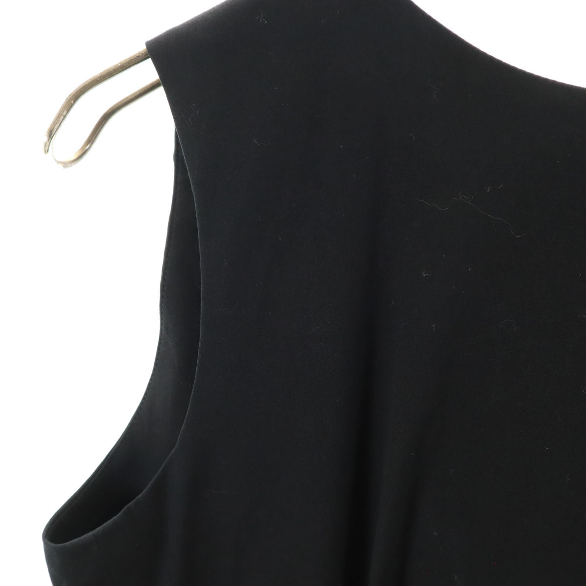 YOKO CHAN ヨーコチャン 日本製 ノースリーブ 膝丈ワンピース 38 ブラック系 レディース