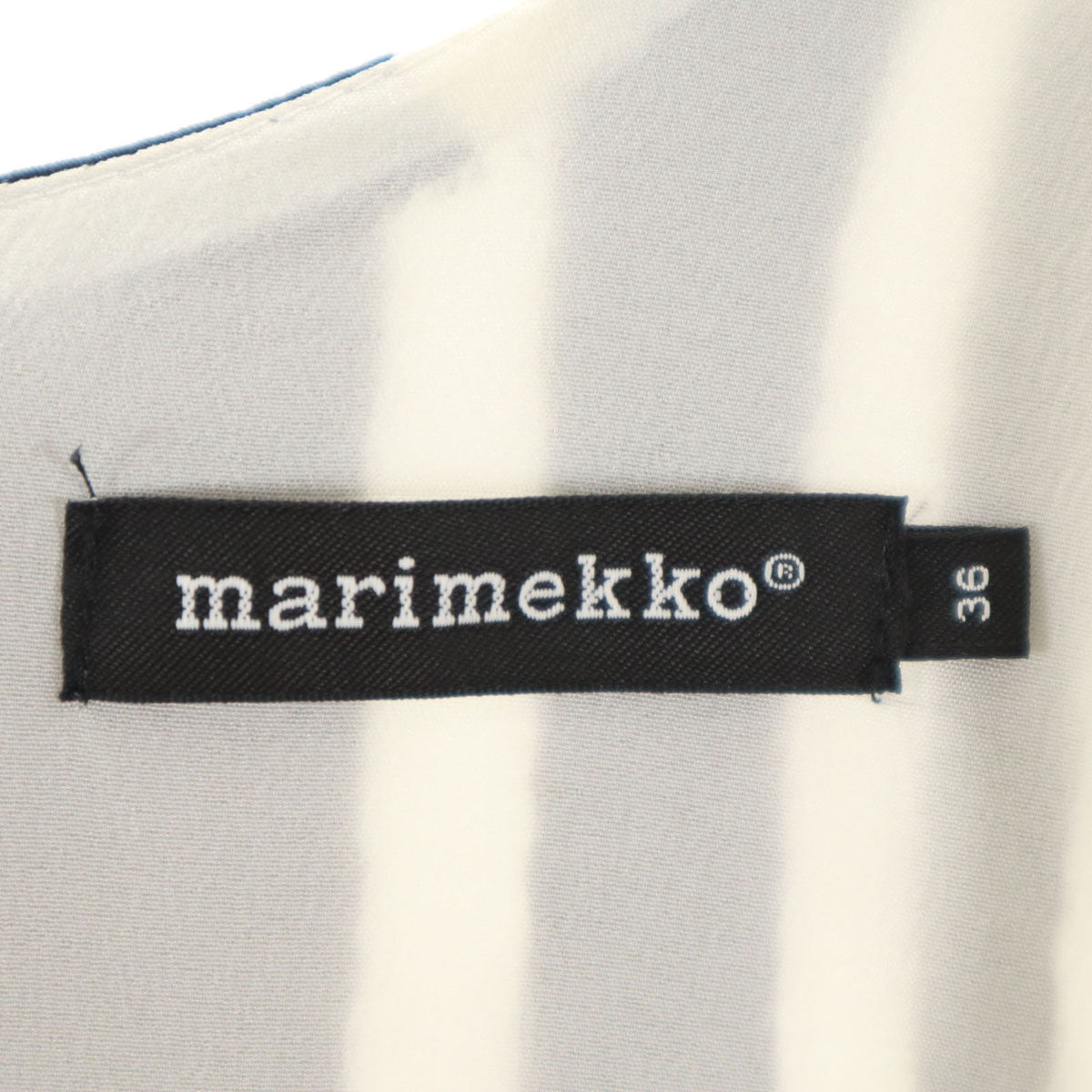 marimekko マリメッコ 総柄 ノースリーブ ワンピース 36 ブラック系 レディース